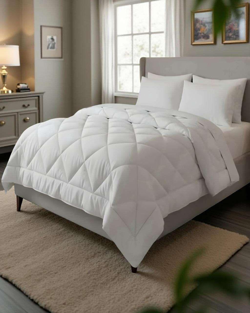 CUBRECAMA PLUMÓN NORDICO 2 PLAZAS BLANCO MAS 2 FUNDAS ALMOHADA-3