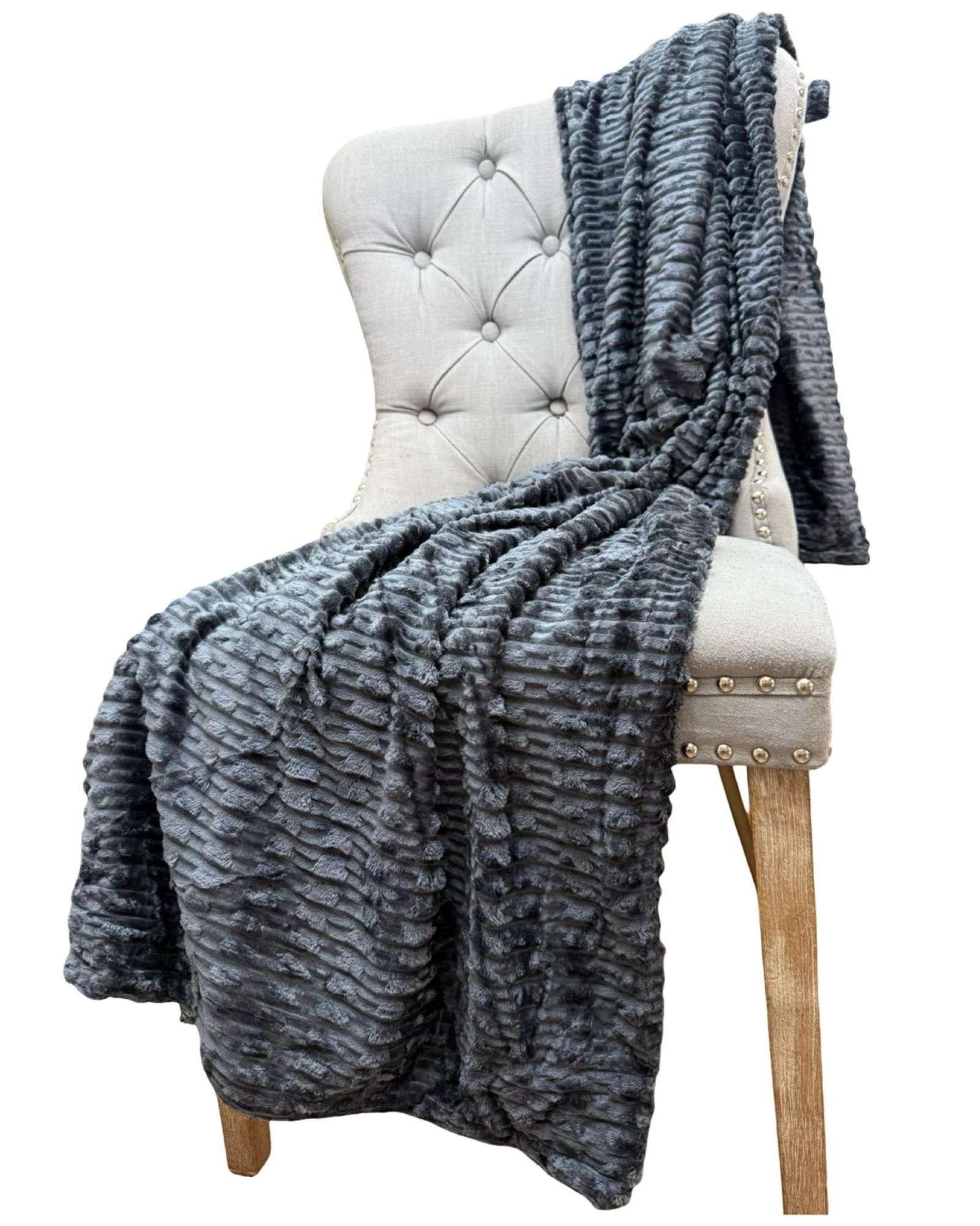 FRAZADAS MANTA PLUSH 2 PLAZA 200 X 230 GRIS OSCURO-0