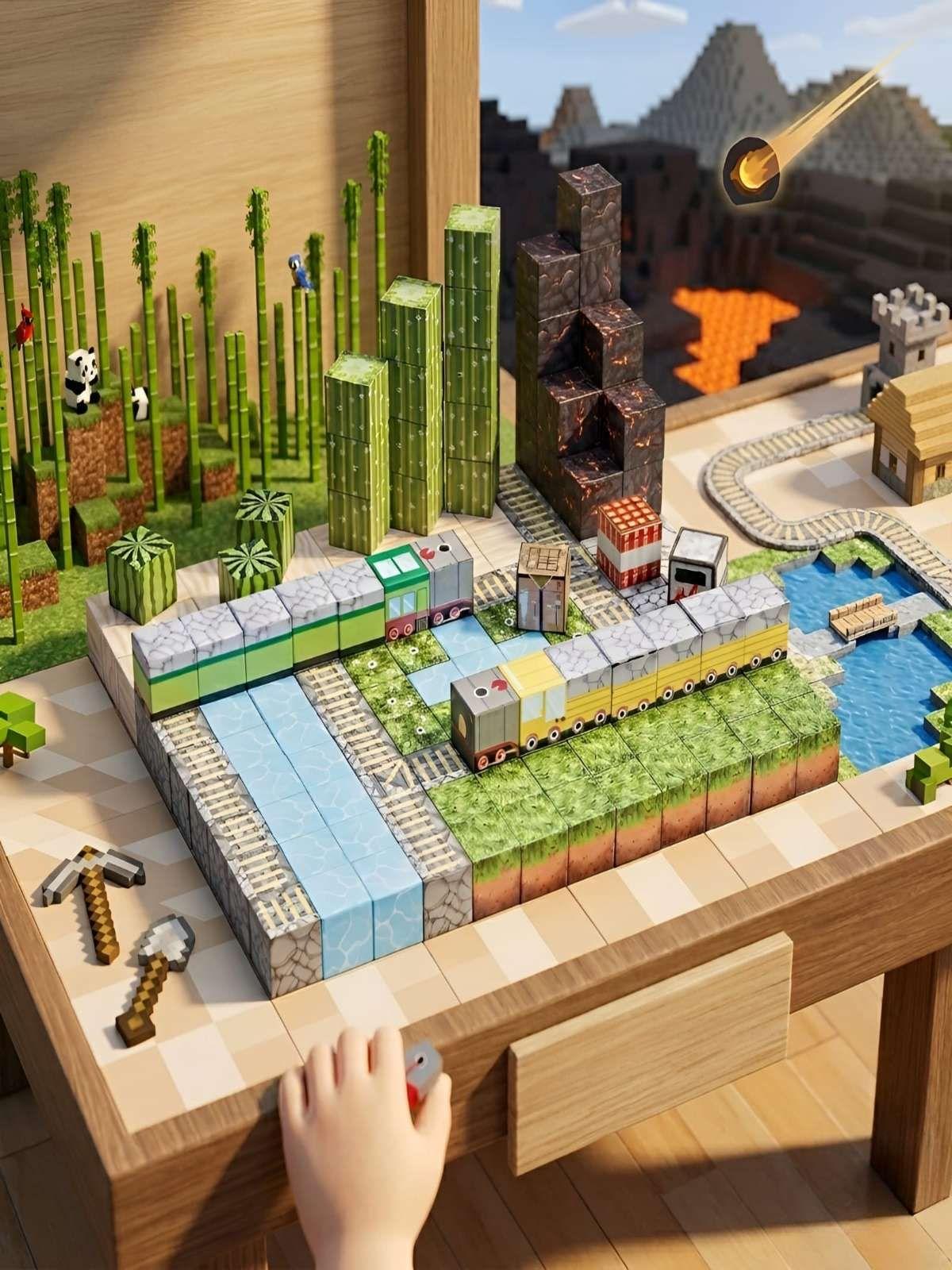Set Bloques Magnéticos de Construcción 169 Piezas Estilo Minecraft-4