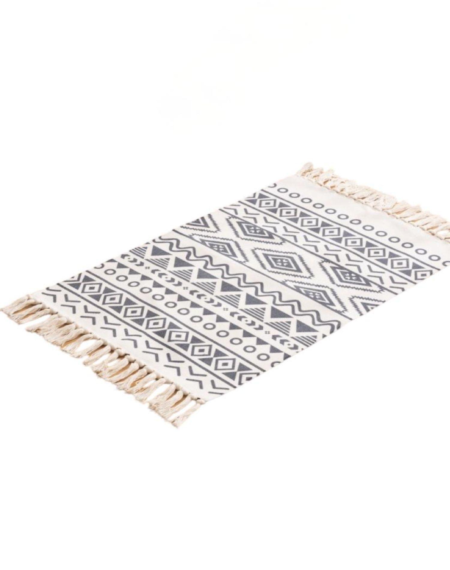 Alfombra de Lino 60x90 cm para Bajada de Cama 4n01-0