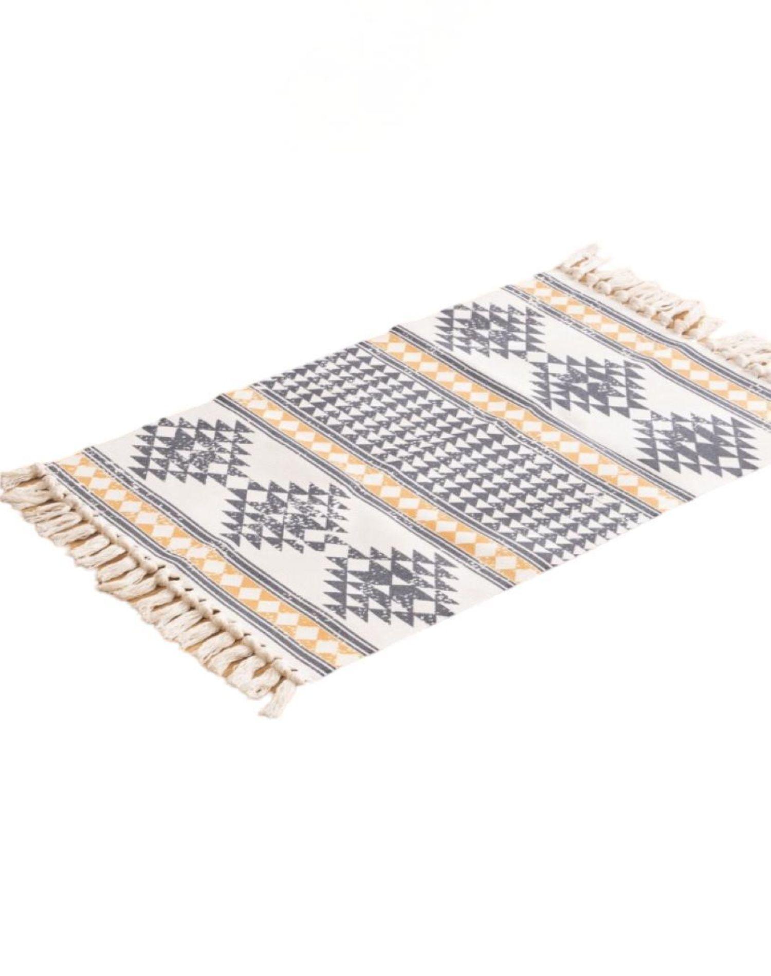 Alfombra de Lino 60x90 cm para Bajada de Cama 4n01-0