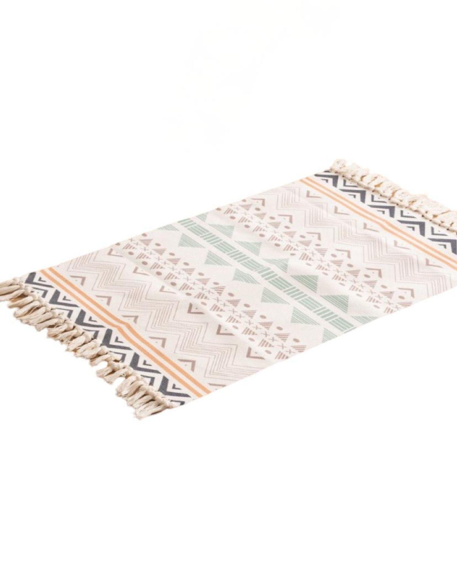 Alfombra de Lino 60x90 cm para Bajada de Cama 4n01-0