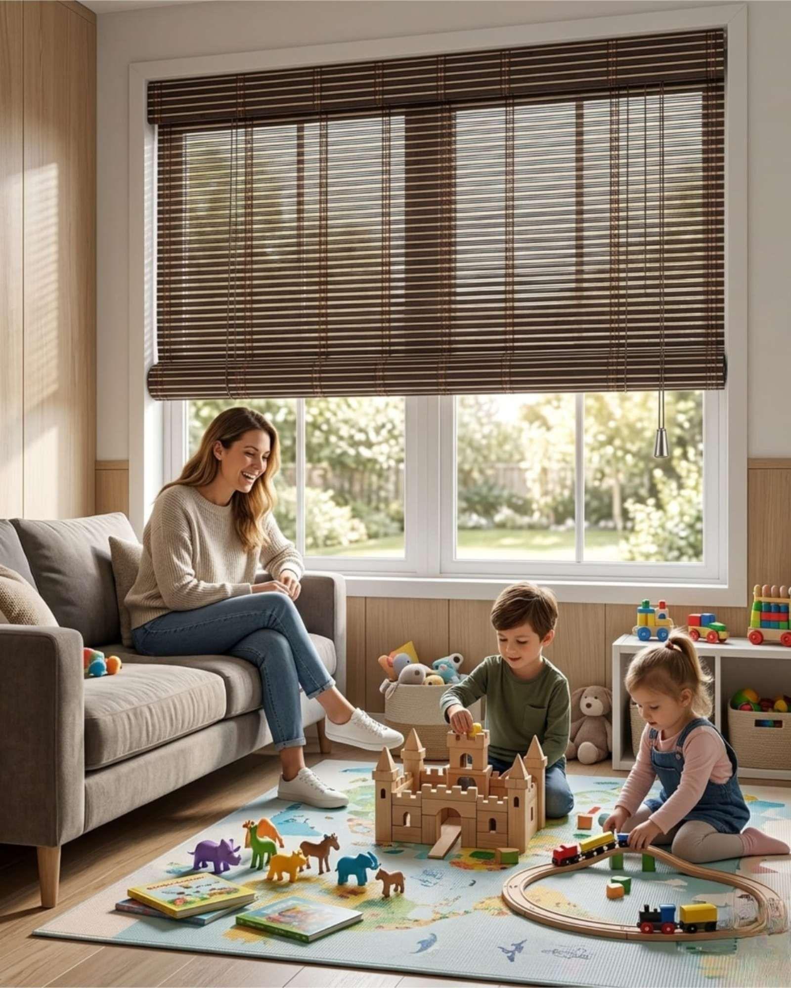 Cortina Roller De Bambu Diseño Natural 120x180cm m3-3