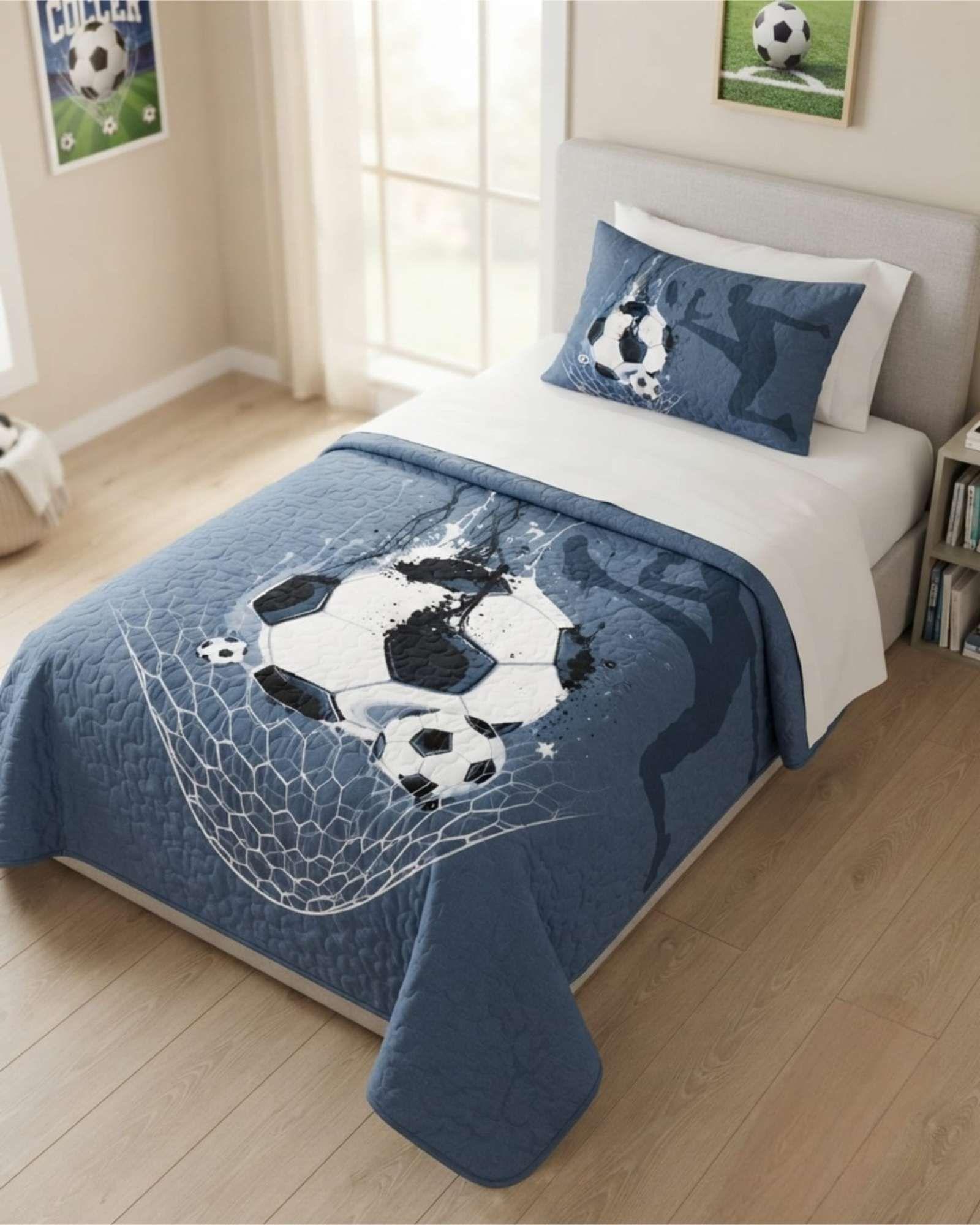 Juego Cubrecama Quilt Verano 1.5 Plazas + Juego De Sábanas 09-1