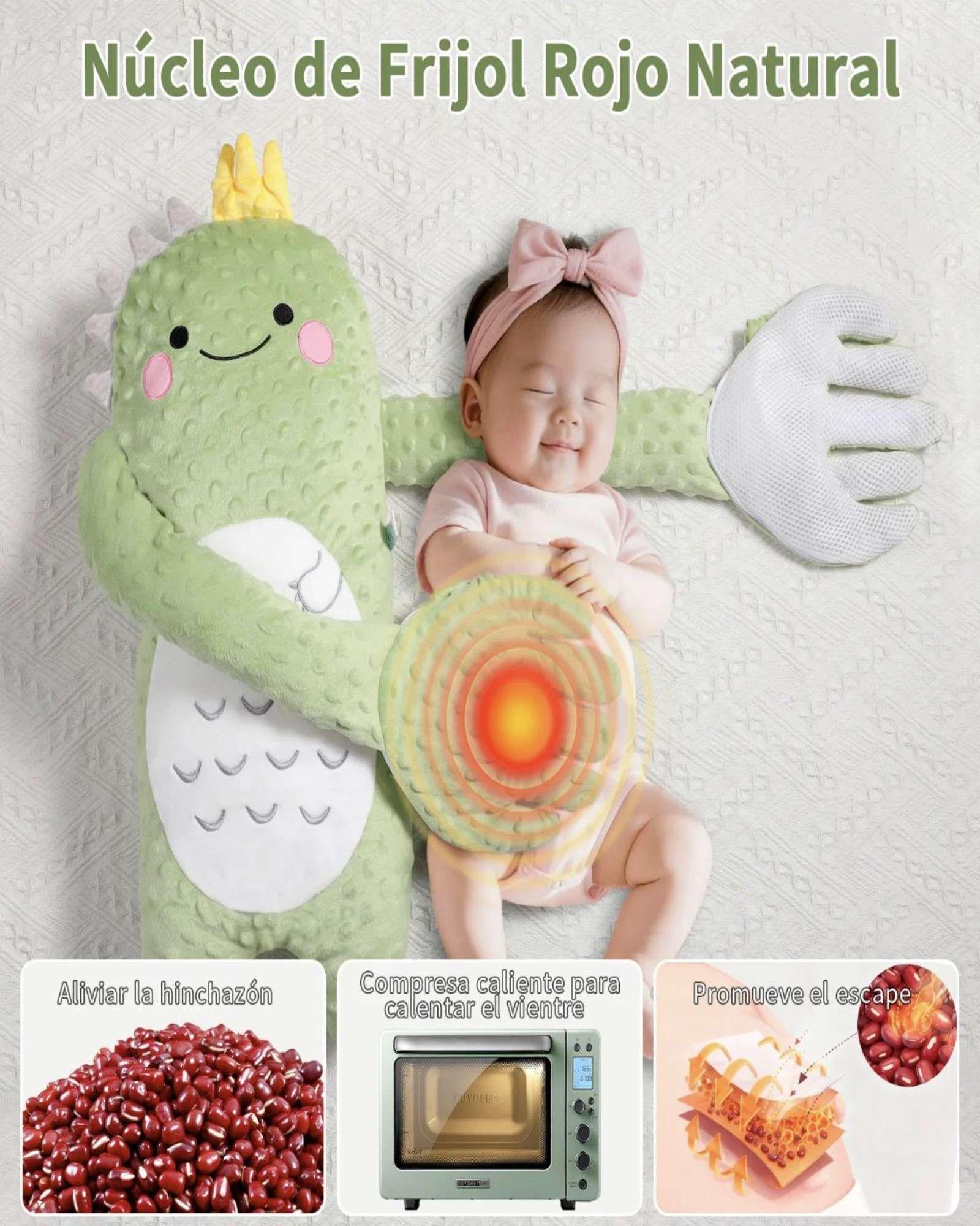 Peluche Palma Calmante Para Bebé Dinosaurio Verde-3