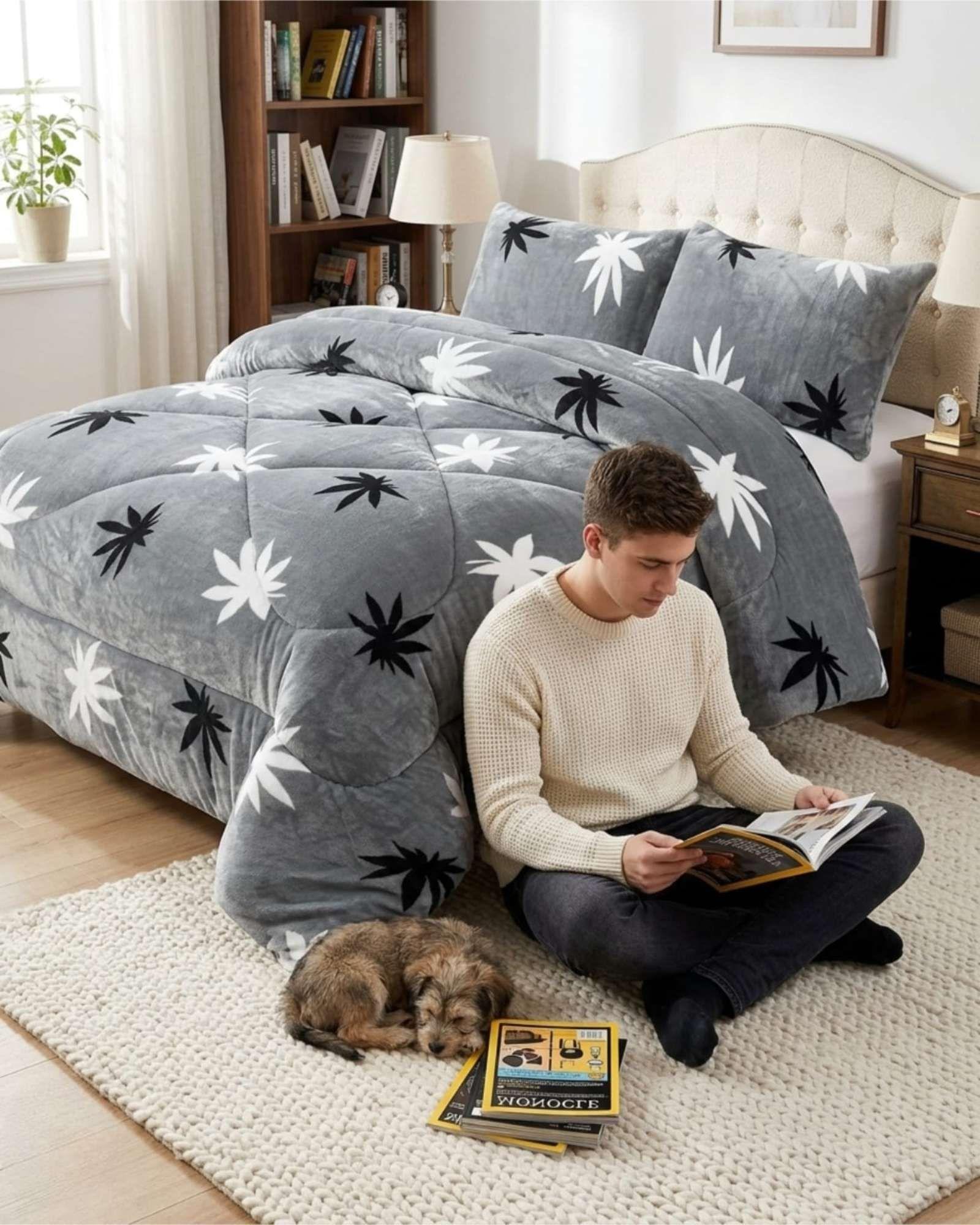 Plumón Térmico 2 Plazas Plush y Chiporro Extra Cálido Invierno A2-2