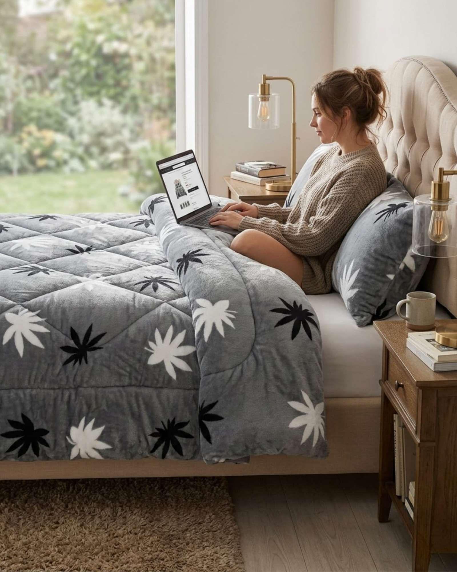 Plumón Térmico 2 Plazas Plush y Chiporro Extra Cálido Invierno A2-3