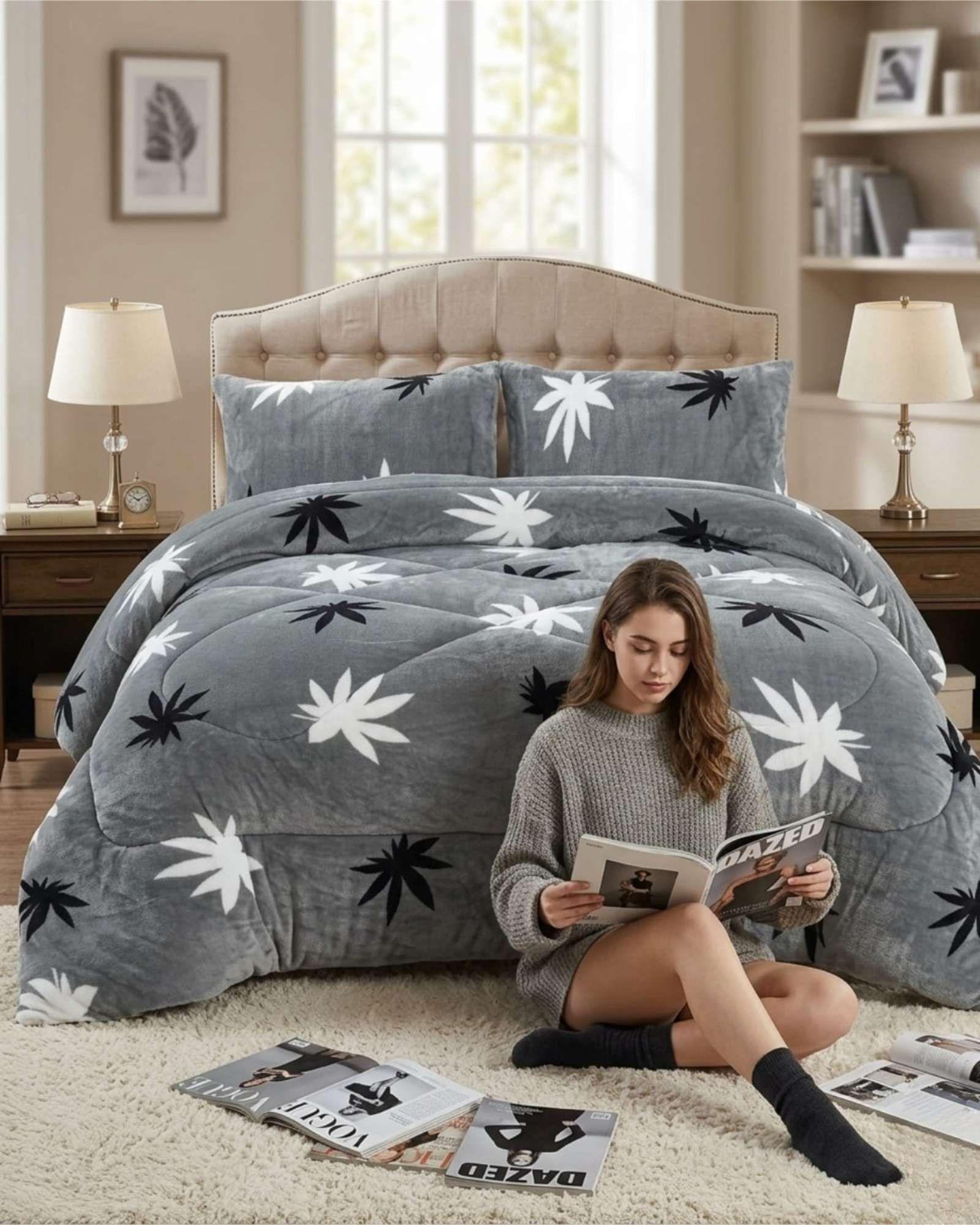 Plumón Térmico 2 Plazas Plush y Chiporro Extra Cálido Invierno A2-4