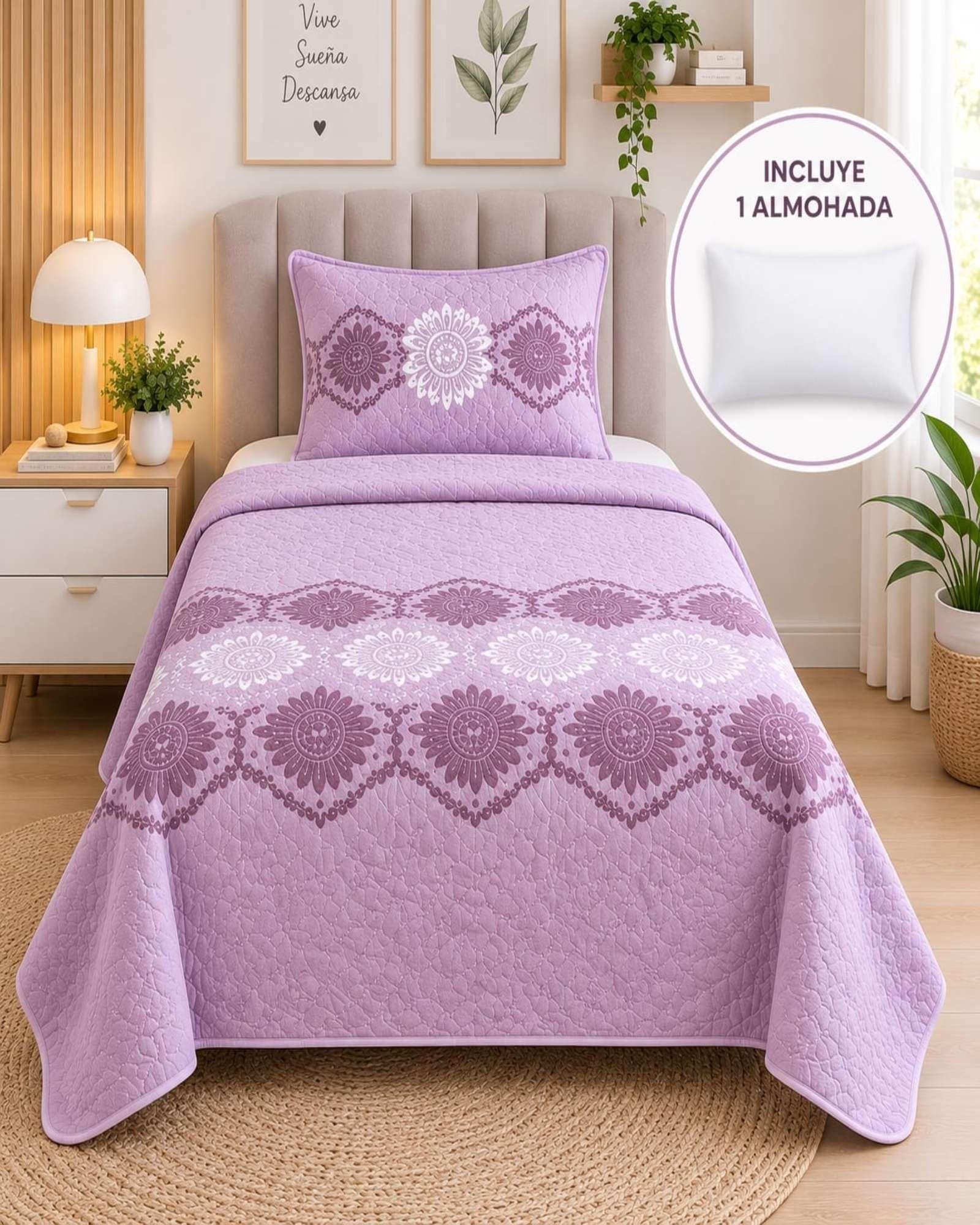 Quilt 1.5 Plazas 180x230 cm + Funda de Almohada-2