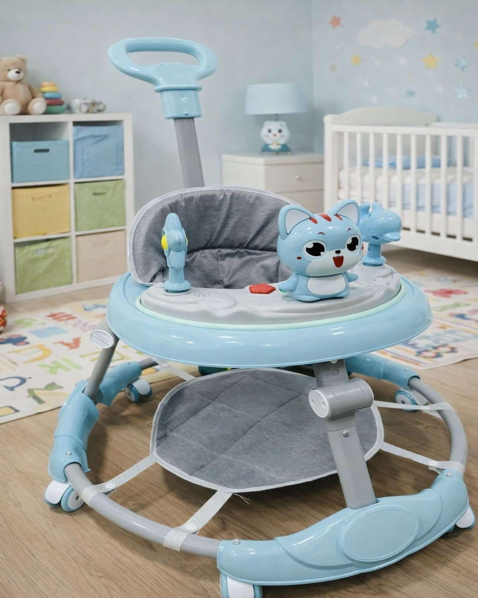 Pack 2 Andador de Bebe Gemelos con Juegos Interactivos Azul-2