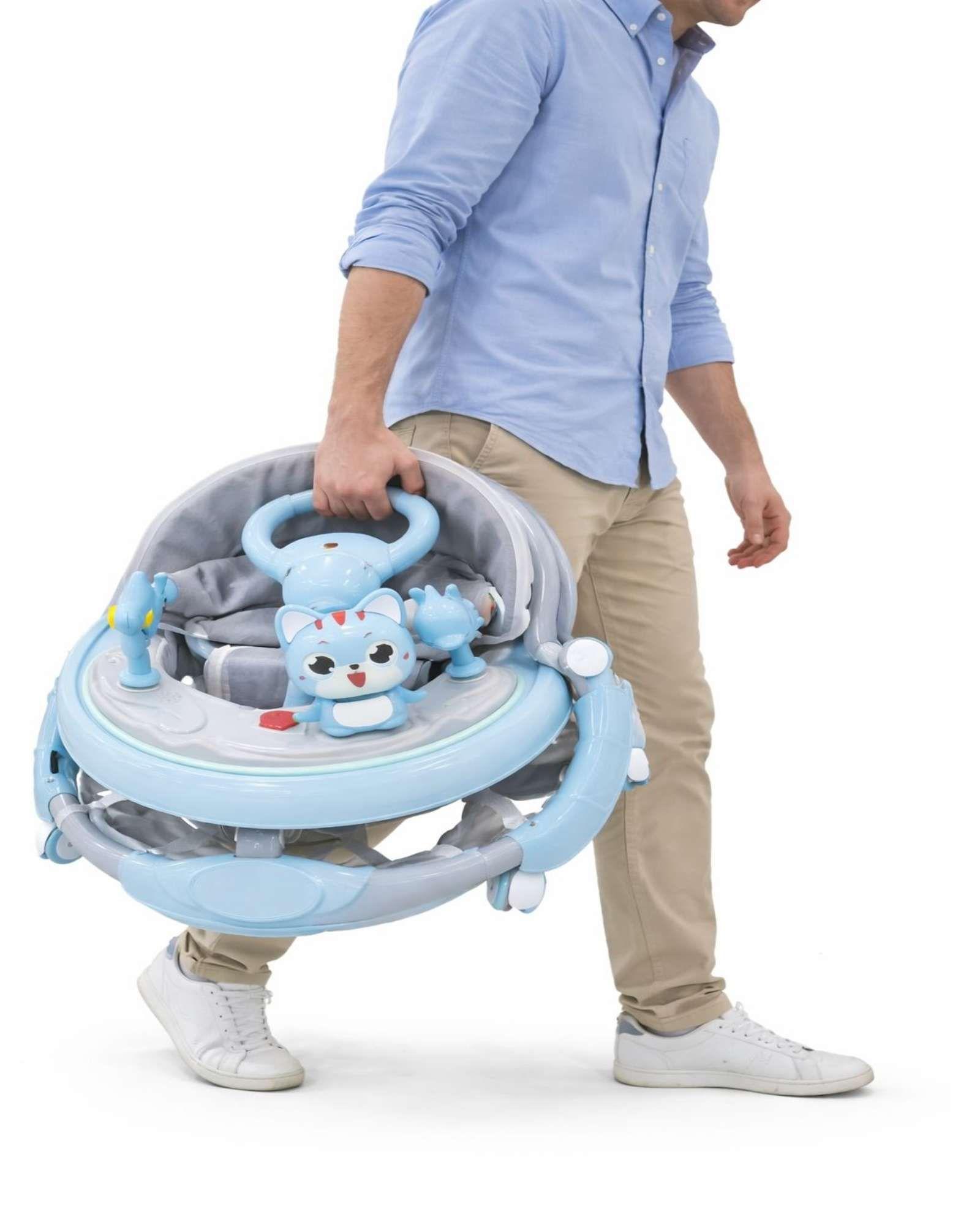 Pack 2 Andador de Bebe Gemelos con Juegos Interactivos Azul-3