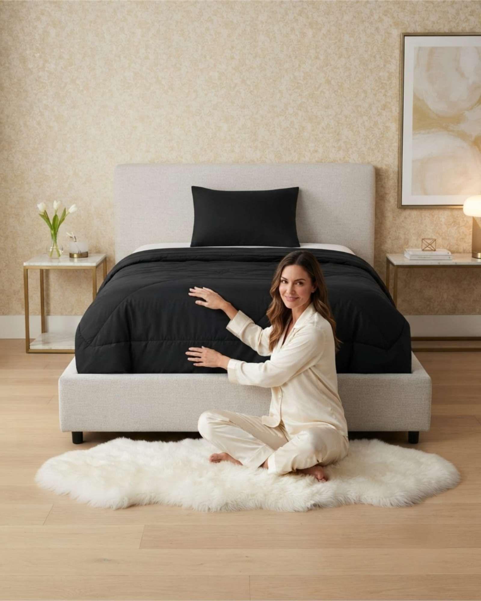 Plumon Acolchado Plaza Y Media Para Todas Las Temporadas Mas Almohada m7-1