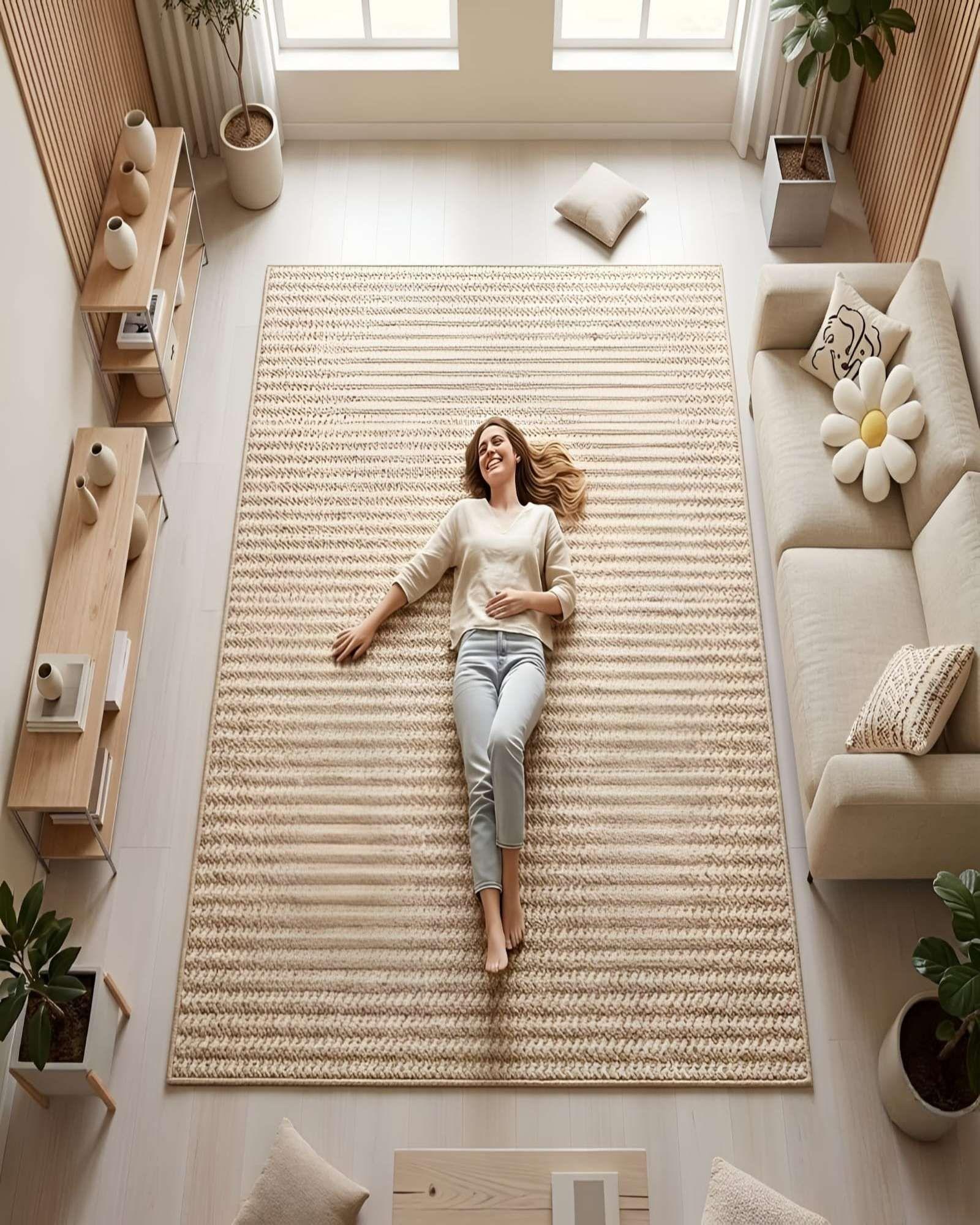 Alfombra Resistente Tejida cuadrada modelo Piña 160X200 A4-4