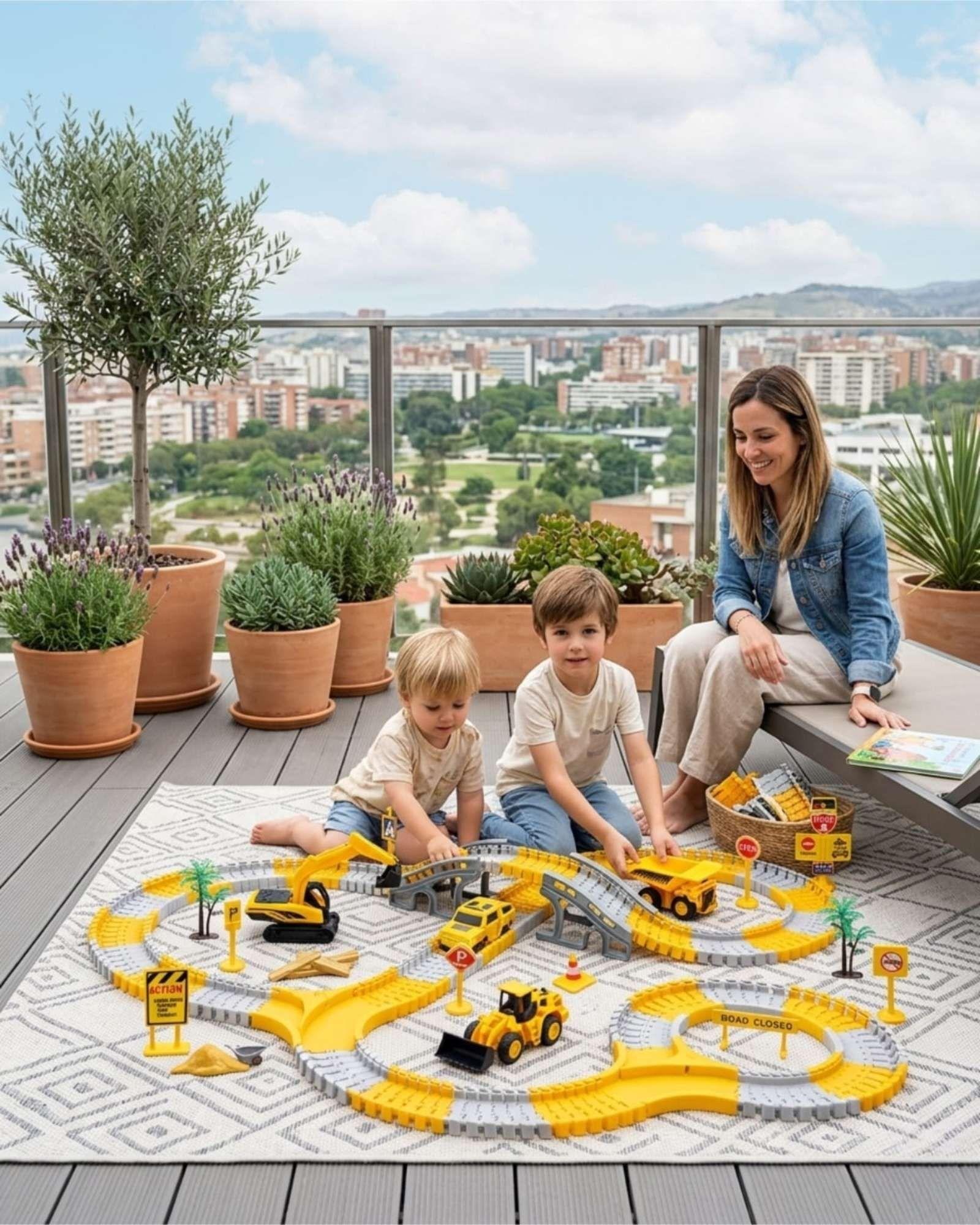 Pista de Juguete Camiones de Construcción y Tractores 255 Pzs-1