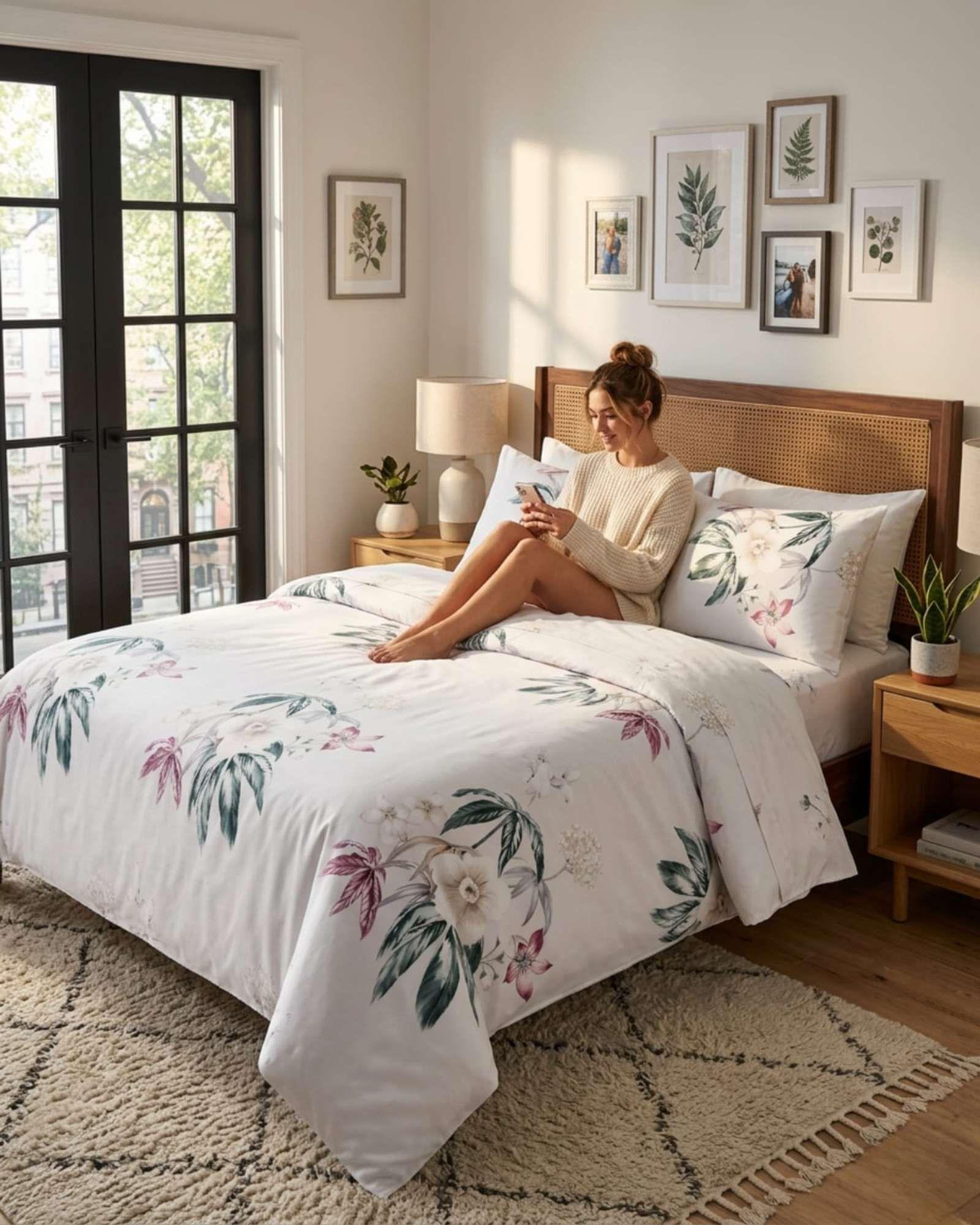 Juego de Sábanas king Resistencia y Elegancia para tu Descanso Diario blanco-3