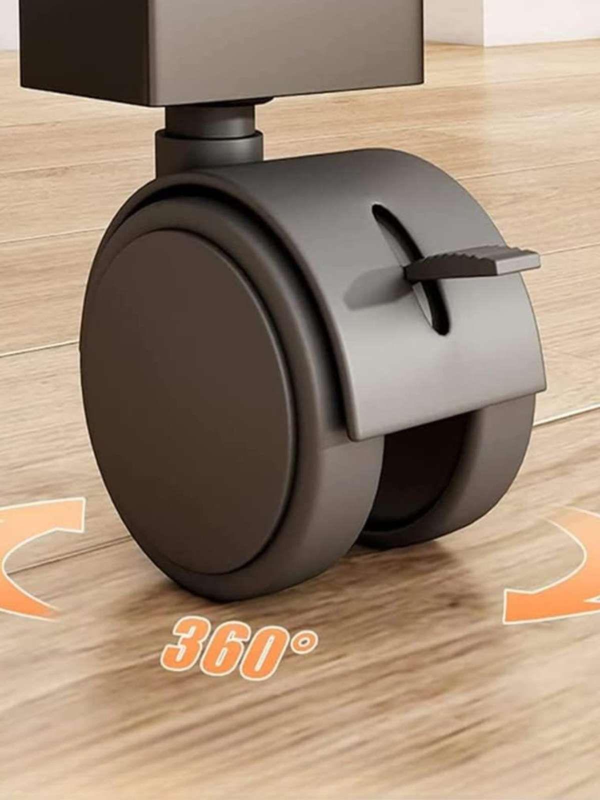 Perchero Organizador Doble Con Estantes Y Ruedas Multifuncional negro-4