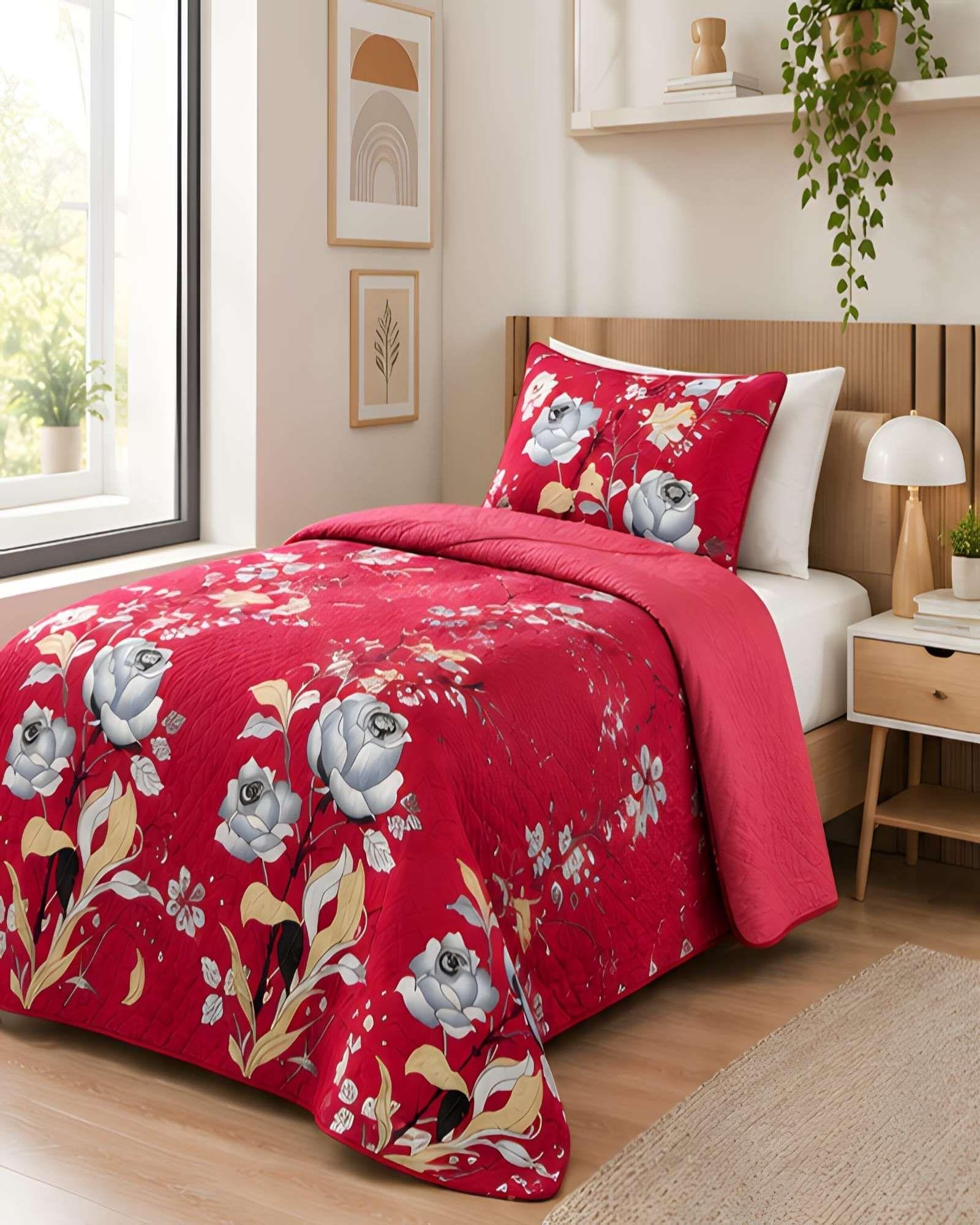 Cubrecamas Quilt De Verano Plaza Y Media Mas Almohada m13-2