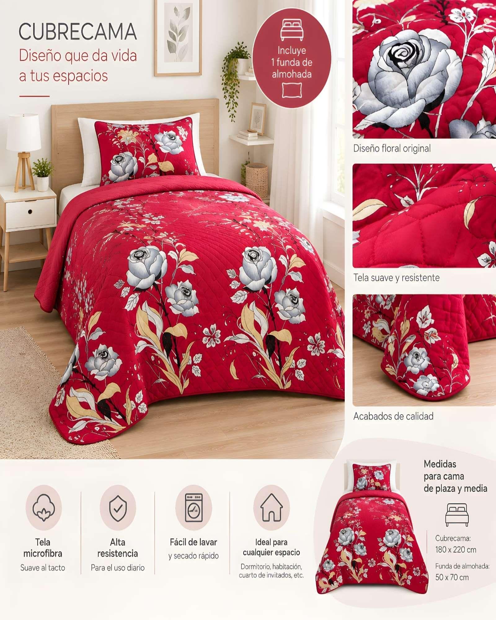 Cubrecamas Quilt De Verano Plaza Y Media Mas Almohada m13-4