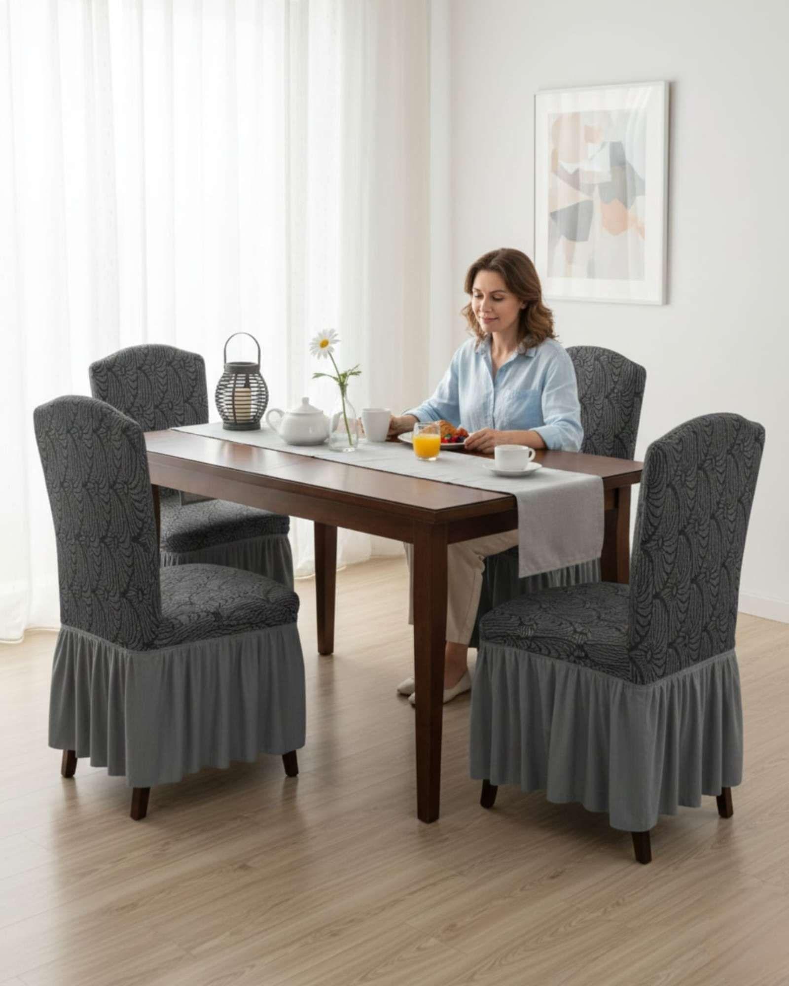 JUEGO DE 6 FUNDAS DE SILLA TEJIDO 3D M4-2