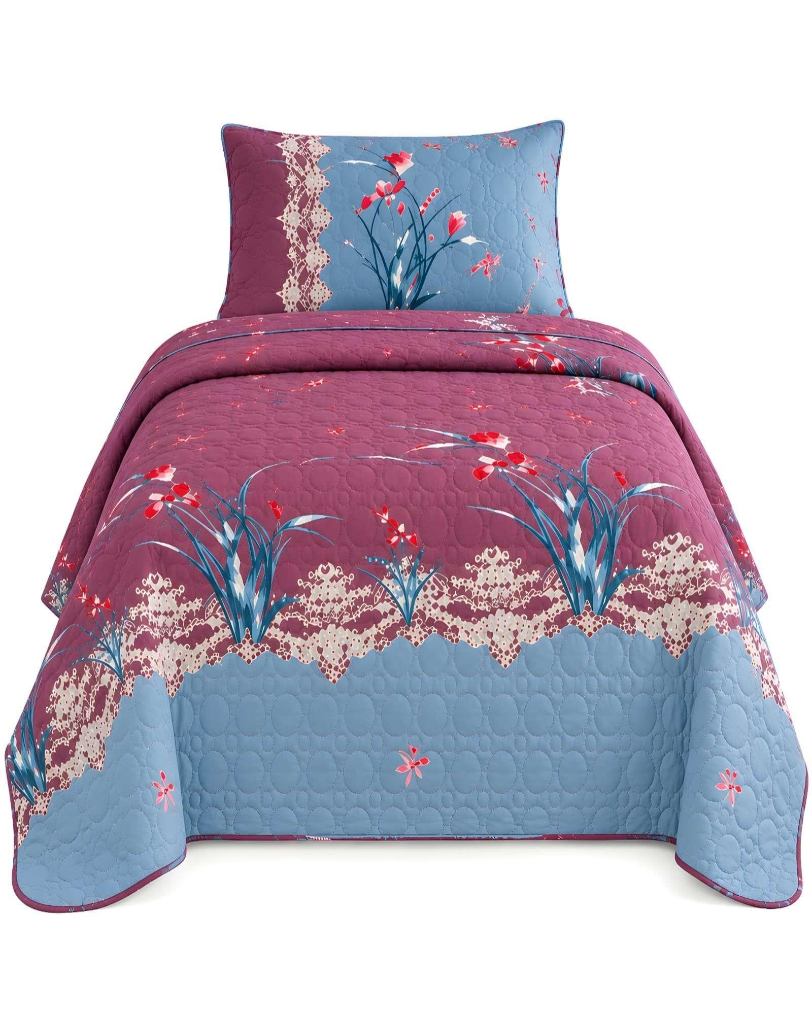 Cubrecamas Quilt de Verano Plaza y Media con Funda 09-5