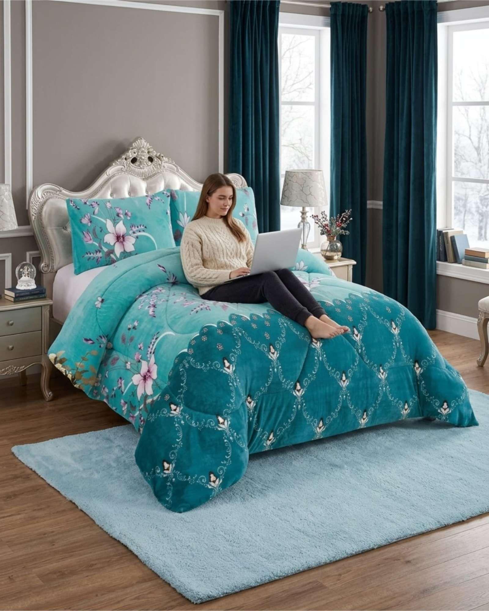 Cubrecama Plush 2 Plazas con Chiporro Térmico Extra Suave Invierno 05-3