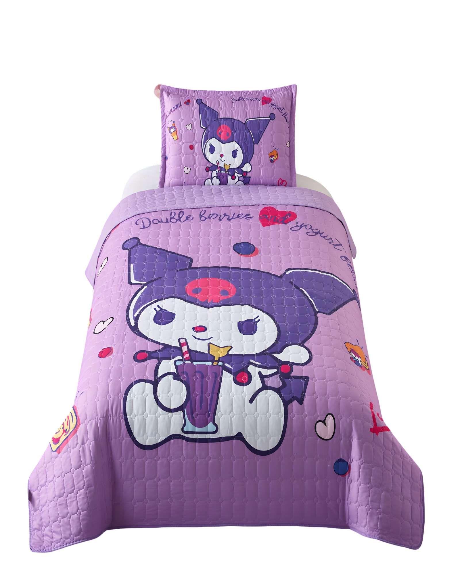 CUBRECAMA QUILT DE VERANO KUROMI INFANTIL NIÑA -0
