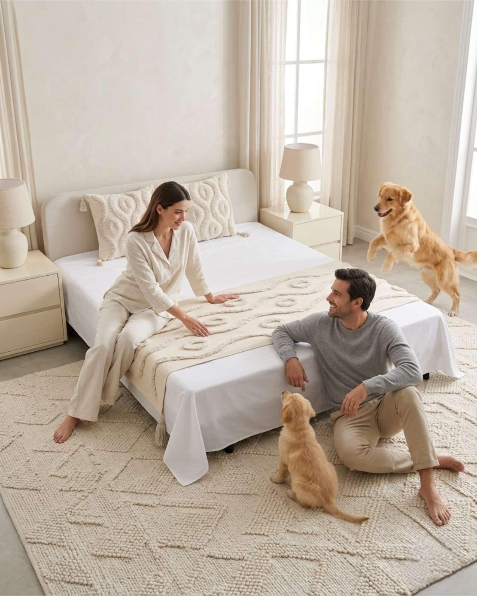 Piecera De Cama Boho Manta Tejida Decorativa P10-1