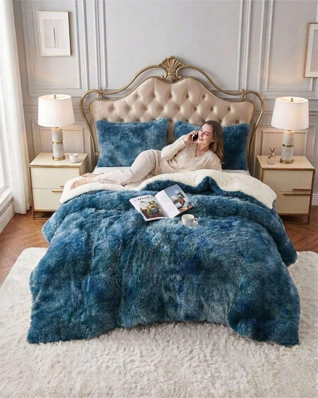 Cubre-Cama Shaggy con Chiporro – Textura Extra Suave 2 Plazas 02-3