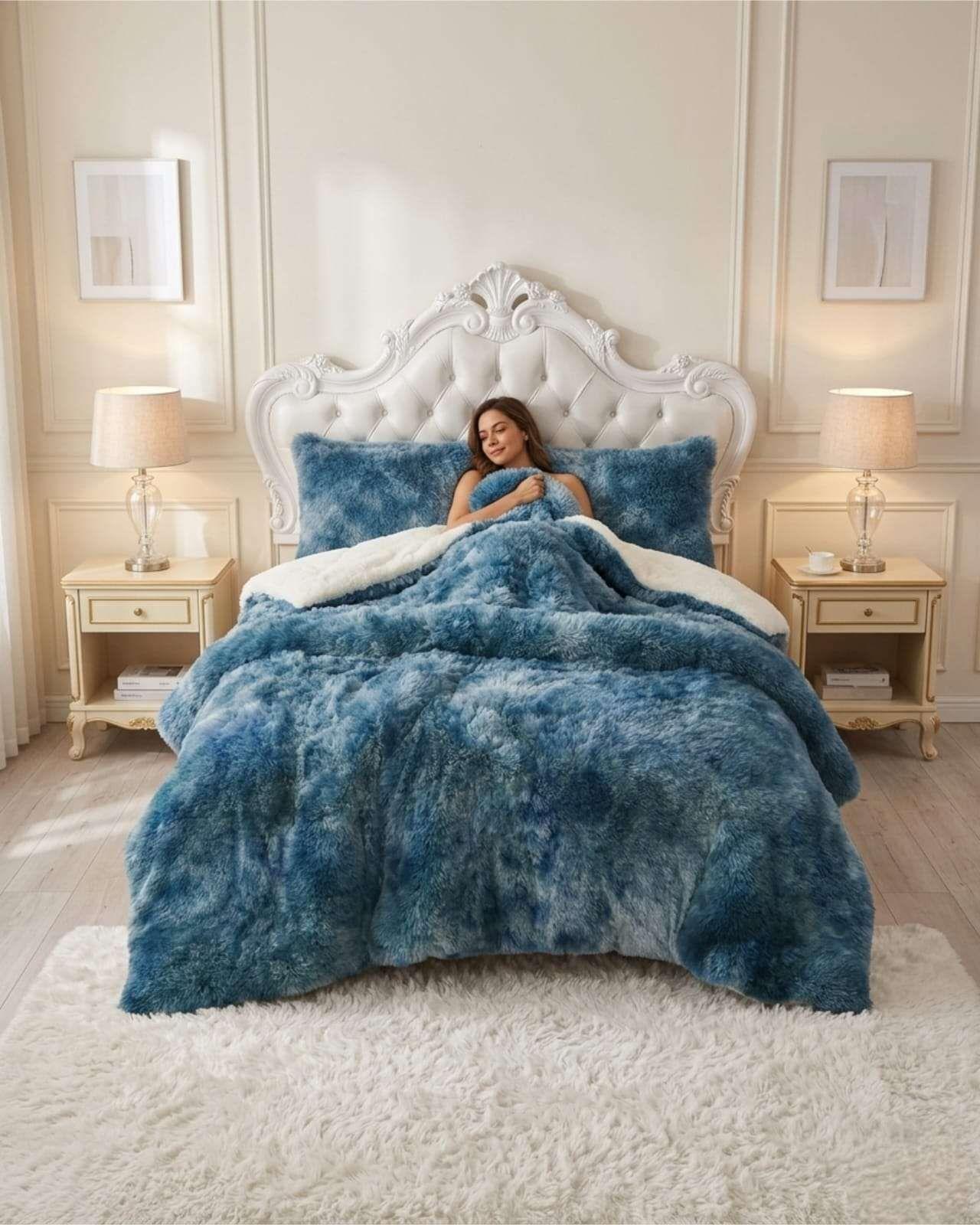 Cubre-Cama Shaggy con Chiporro – Textura Extra Suave 2 Plazas 02-4