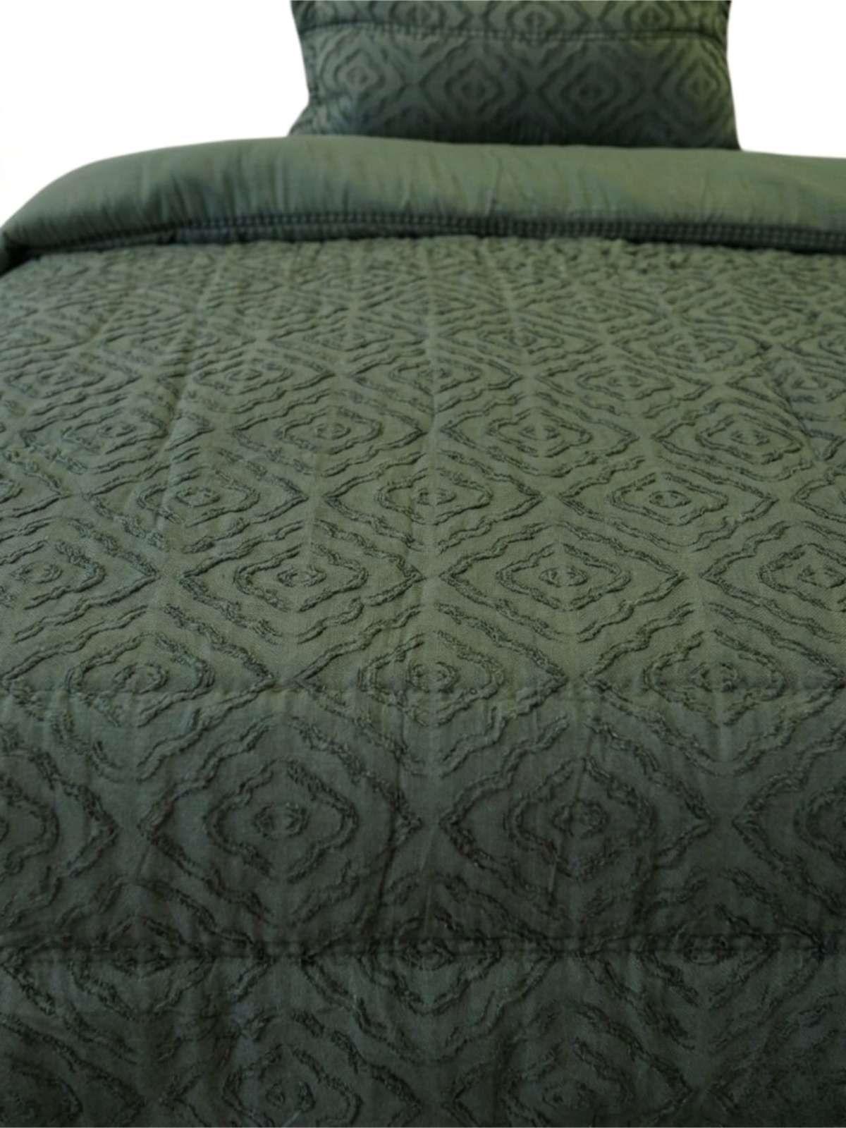 Plumón Nordicos 1.5 Plazas Diseño Geométrico + Funda verde-3