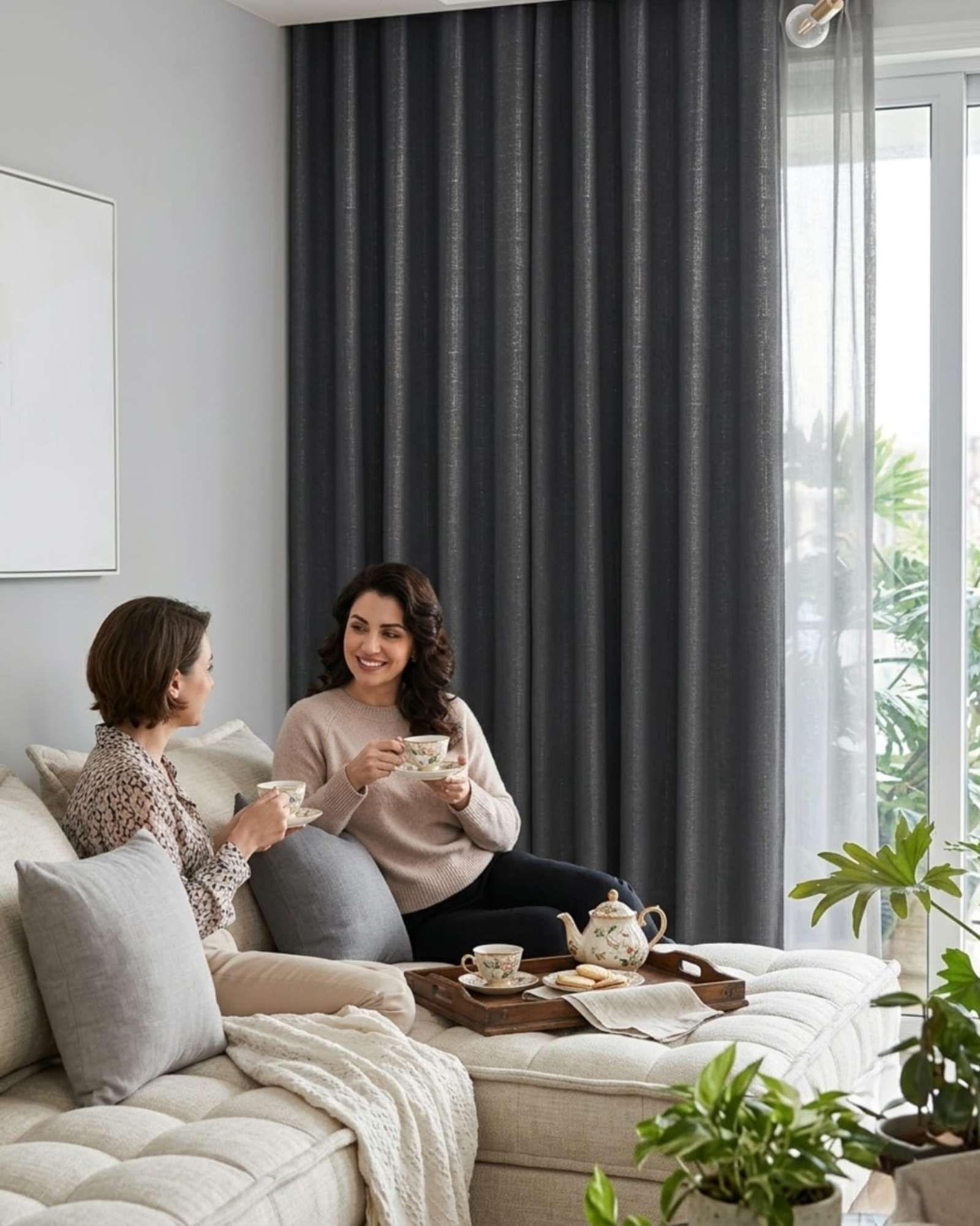 Juego de Cortinas Blackout Premium Engomadas m11-3