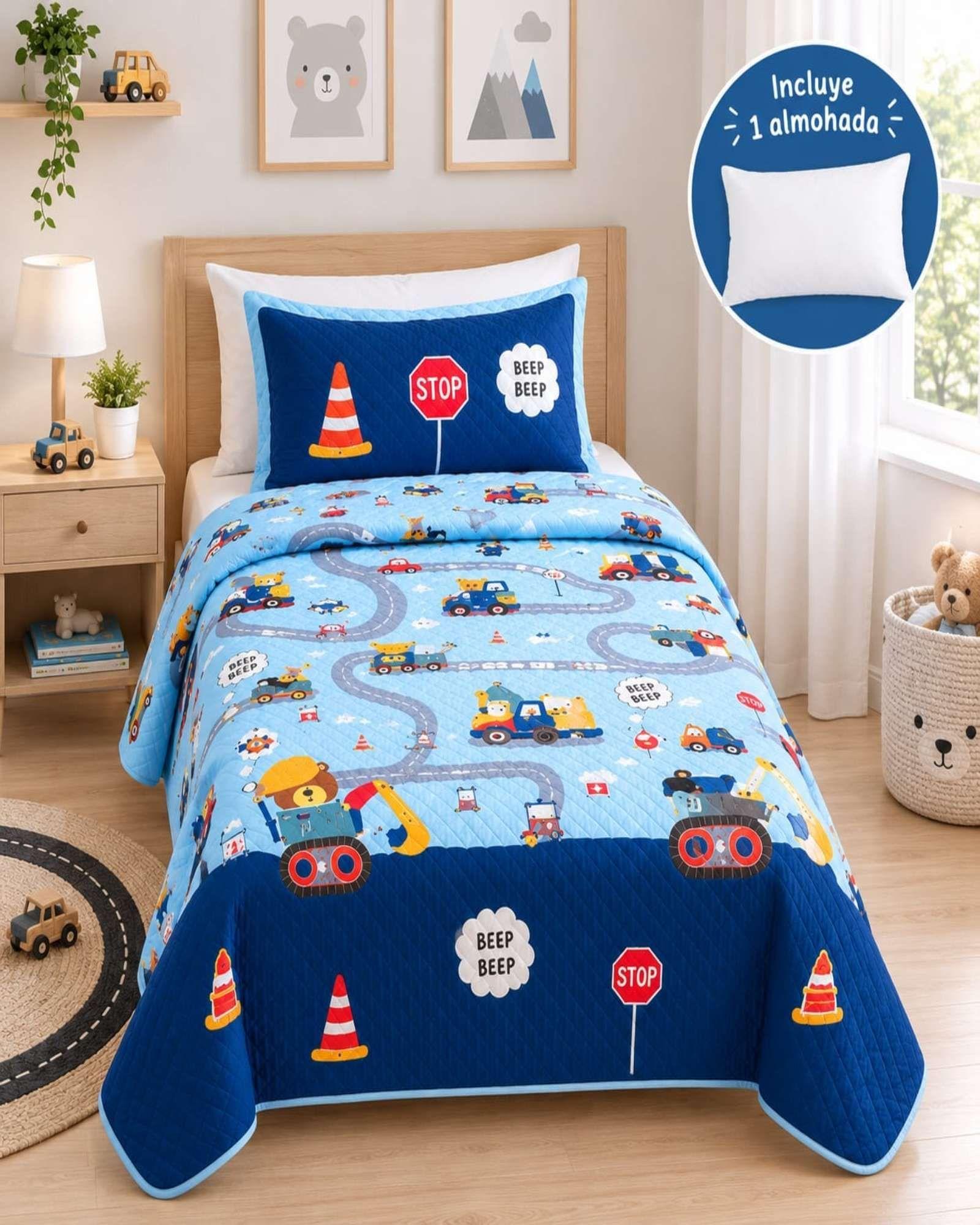 Quilt 1.5 Plazas 180x230 cm + Funda de Almohada-3