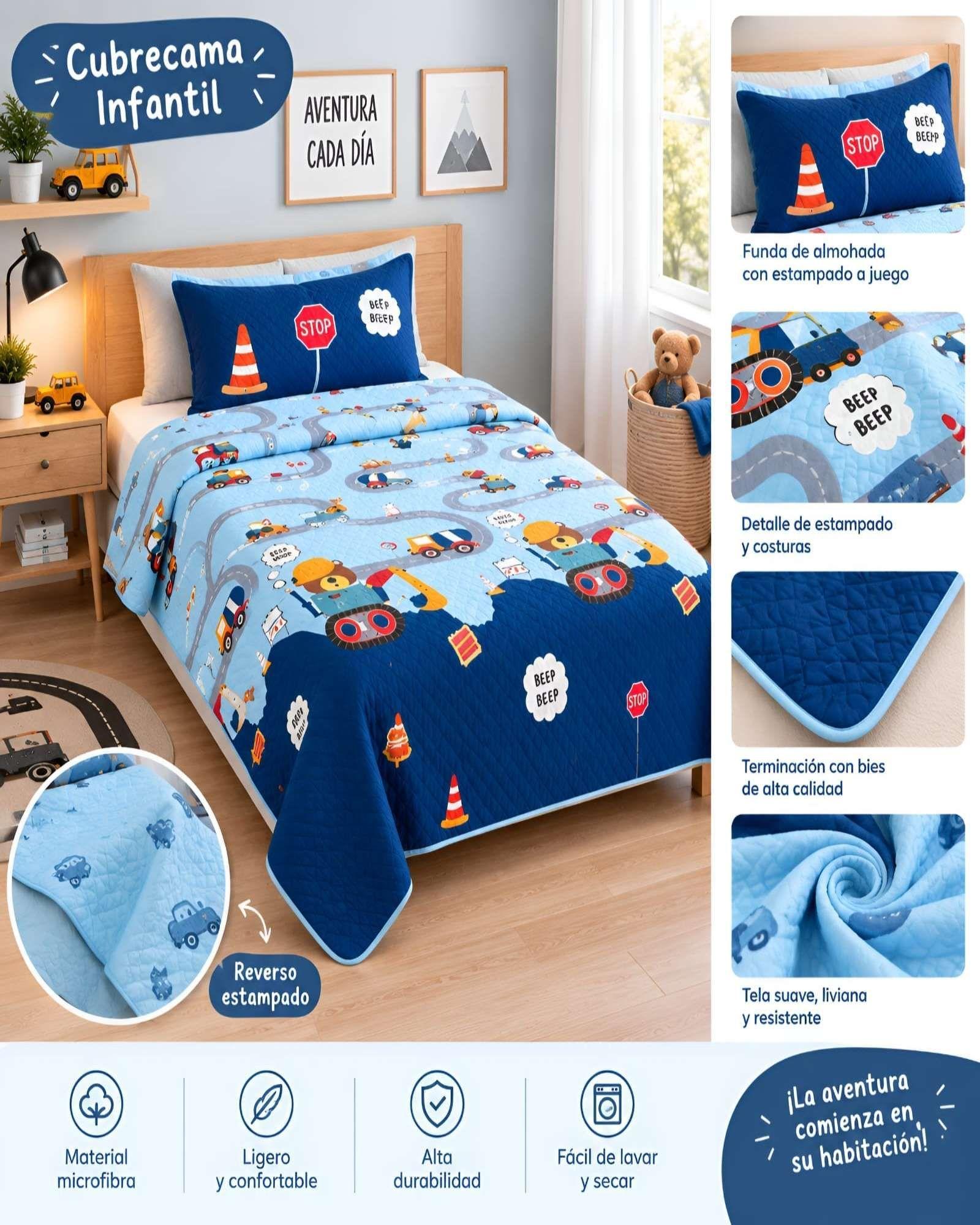 Quilt 1.5 Plazas 180x230 cm + Funda de Almohada-4
