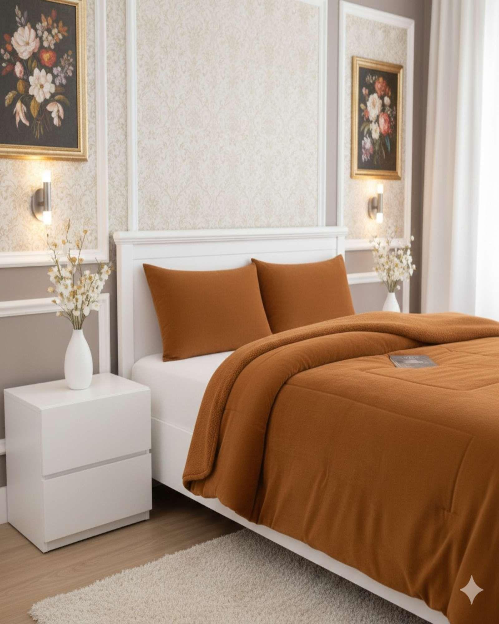 Cubrecama Premium Plush y Chiporro color blanco King-3