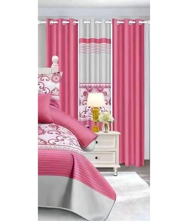 CUBRECAMA QUILT 7 PIEZAS CON CORTINA Y SABANAS 2 PLAZAS  T06-1