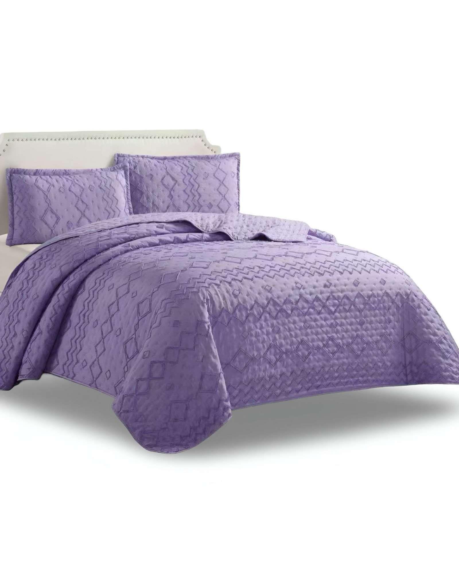 CUBRECAMA QUILT TUFTING DE LUJO SUAVE PLAZA Y MEDIA t02-0