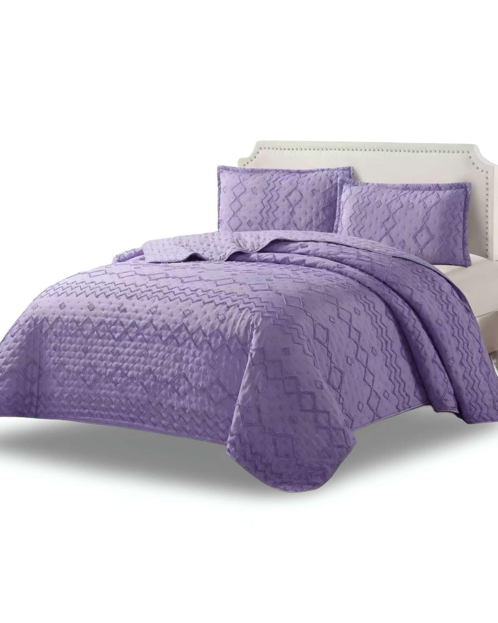 CUBRECAMA QUILT TUFTING DE LUJO SUAVE PLAZA Y MEDIA t02-1