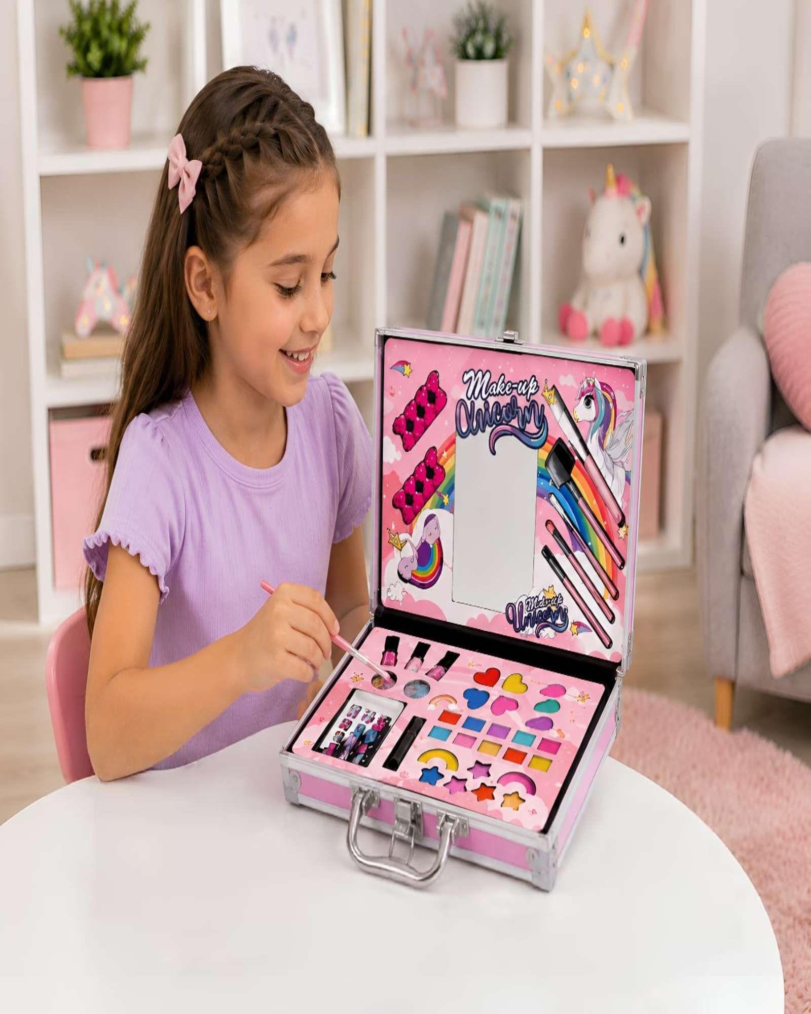 Maleta De Maquillaje Infantil Niñas Unicornio Set De 40 Piezas-2