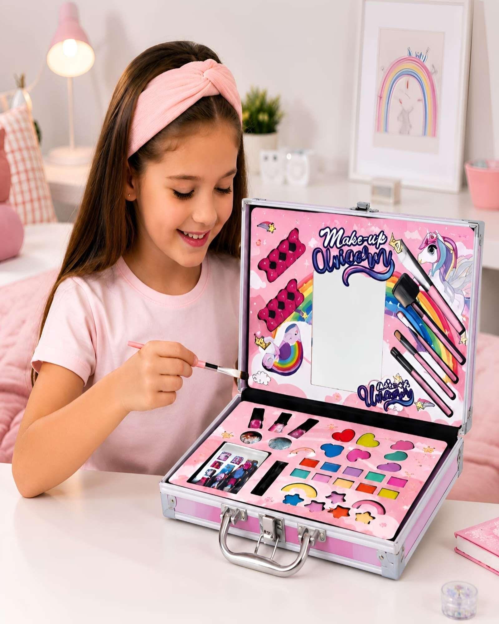 Maleta De Maquillaje Infantil Niñas Unicornio Set De 40 Piezas-3
