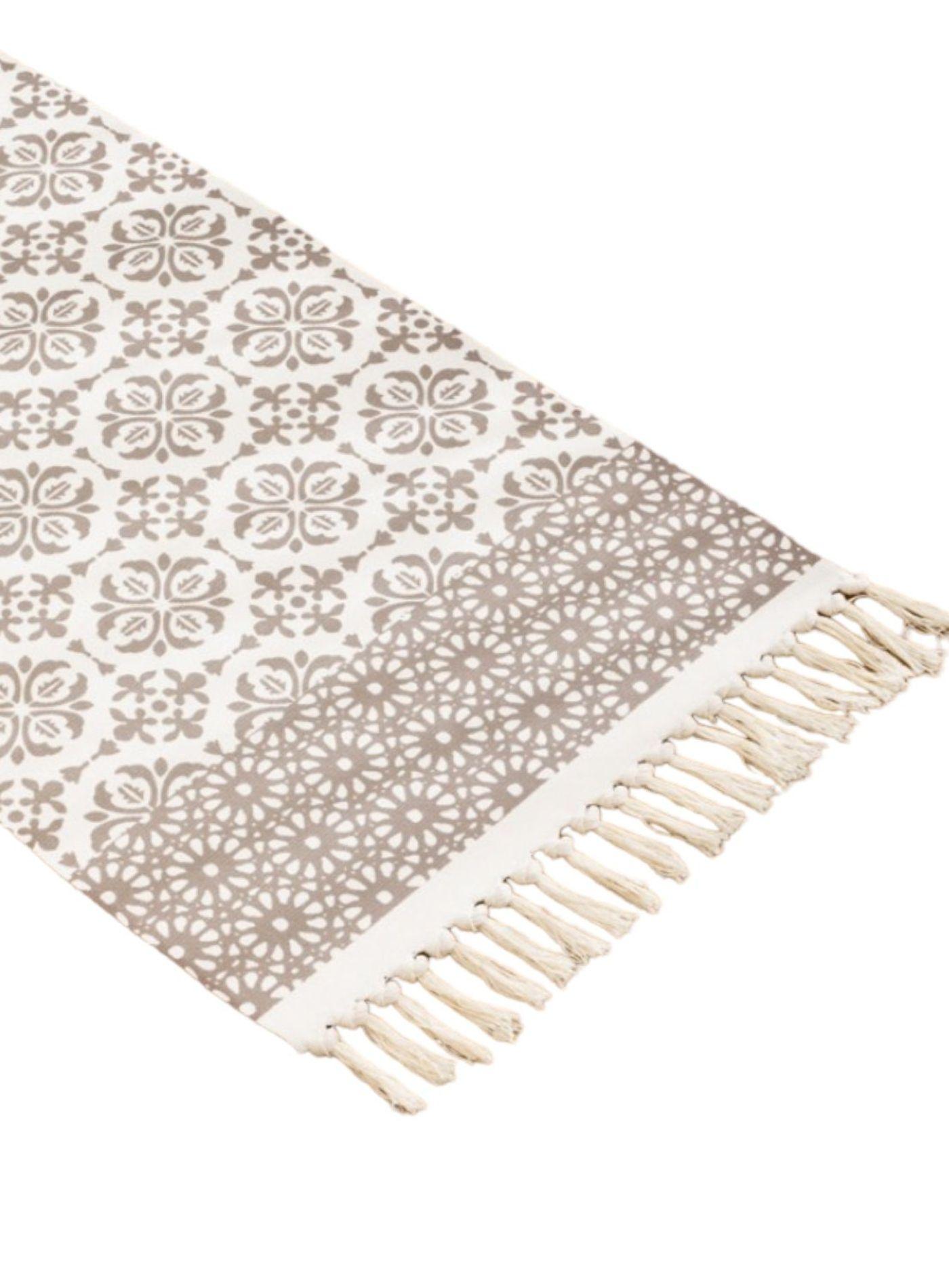 JUEGO DE 2 BAJADA DE CAMA ALFOMBRA DE LINO 60X130cm TH04-1