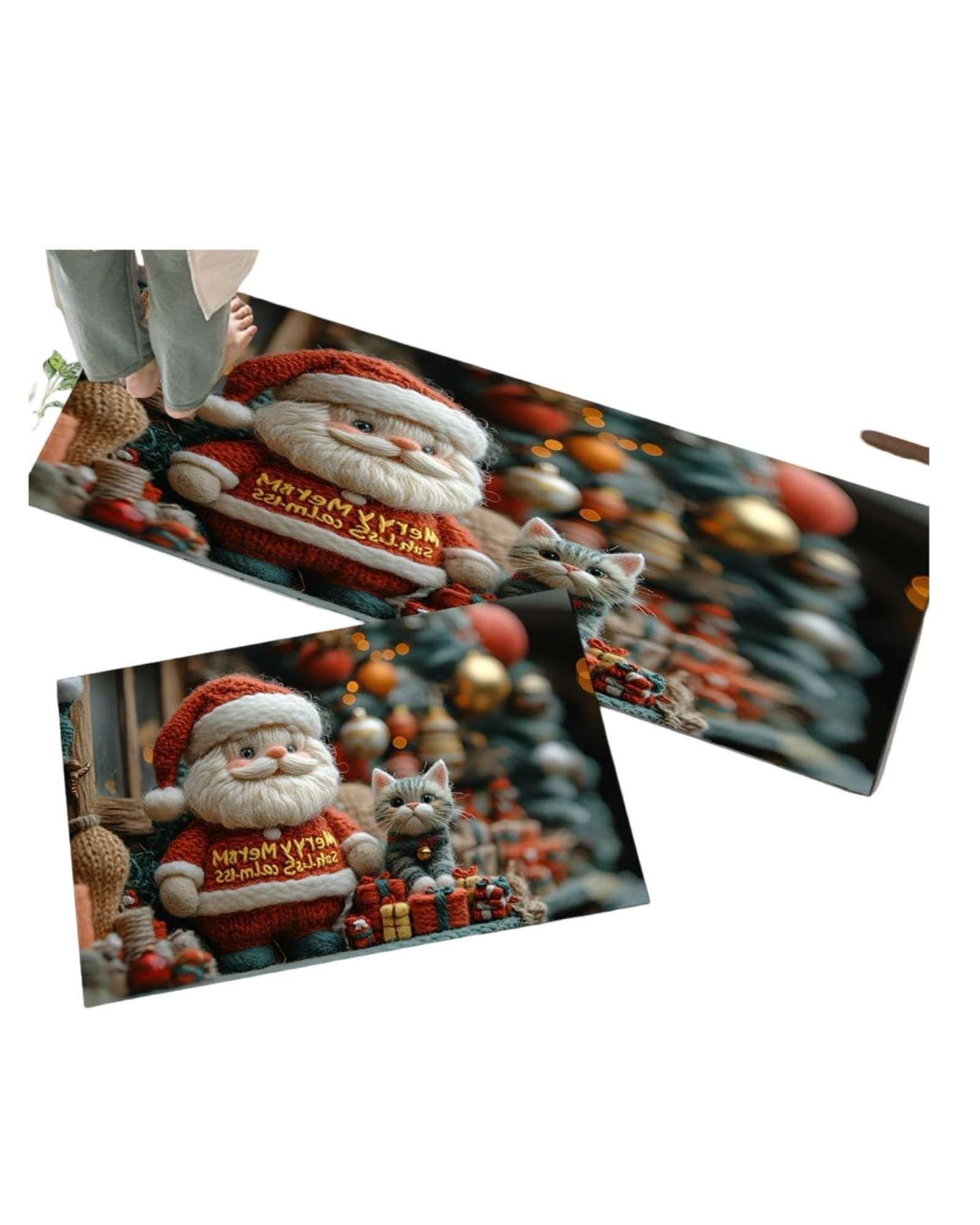 ALFOMBRA DE COCINA DISEÑO DE NAVIDAD A02-0