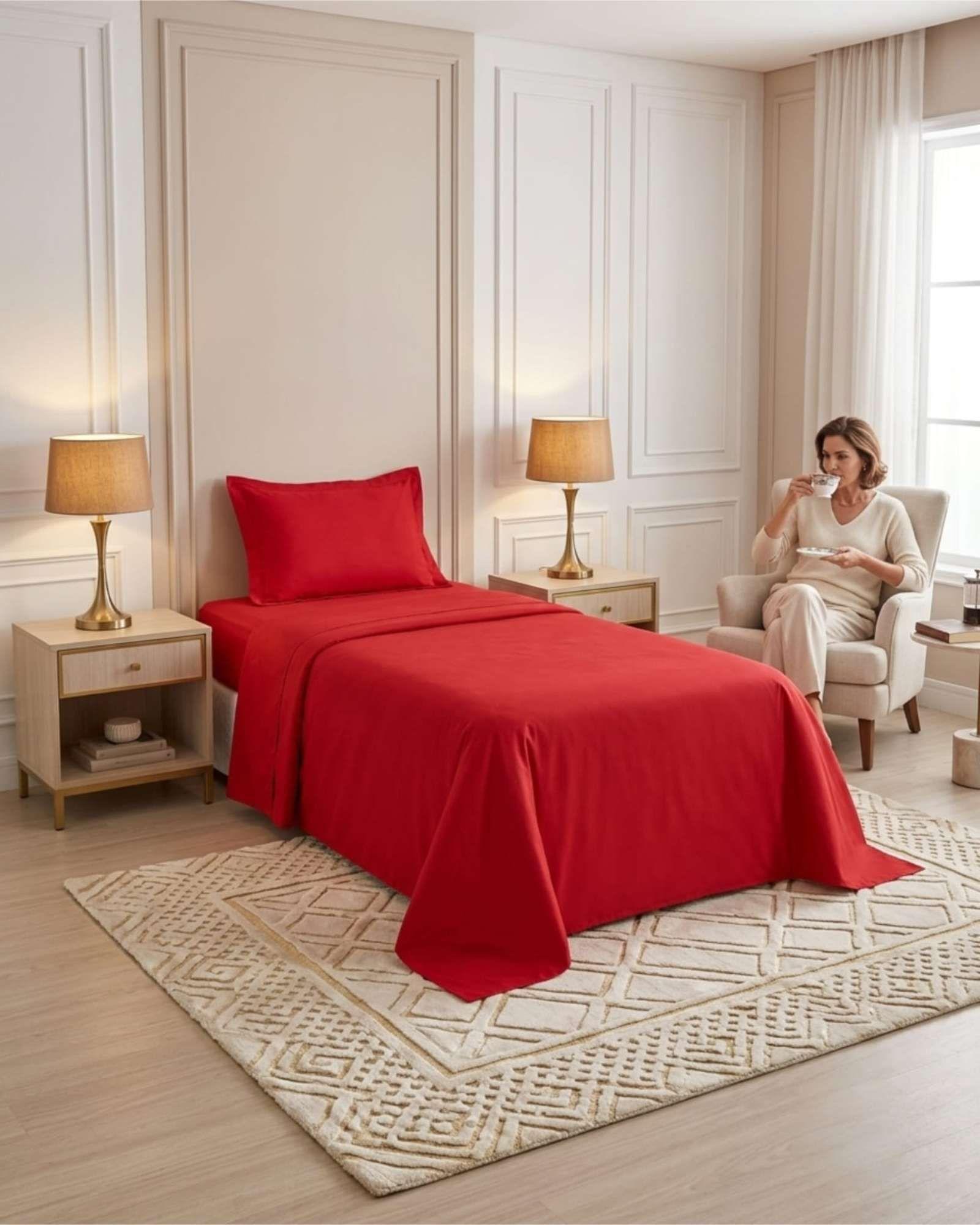 Juego De Sabanas Lisas Estilo Elegante Y Moderno Plaza Y Media m1-2