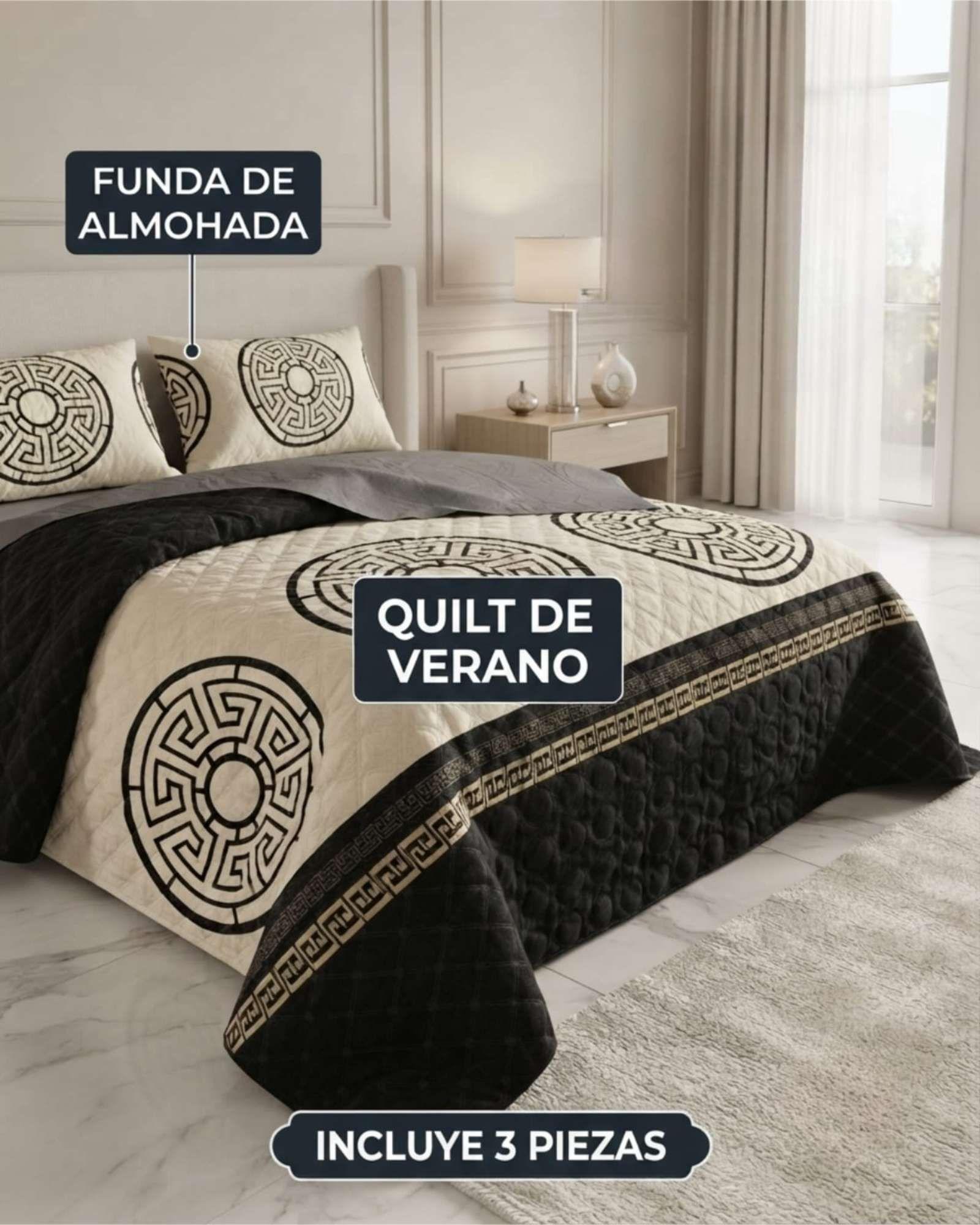 Cubrecama Quilt de Verano King Delgado Ultra Liviano 08-4