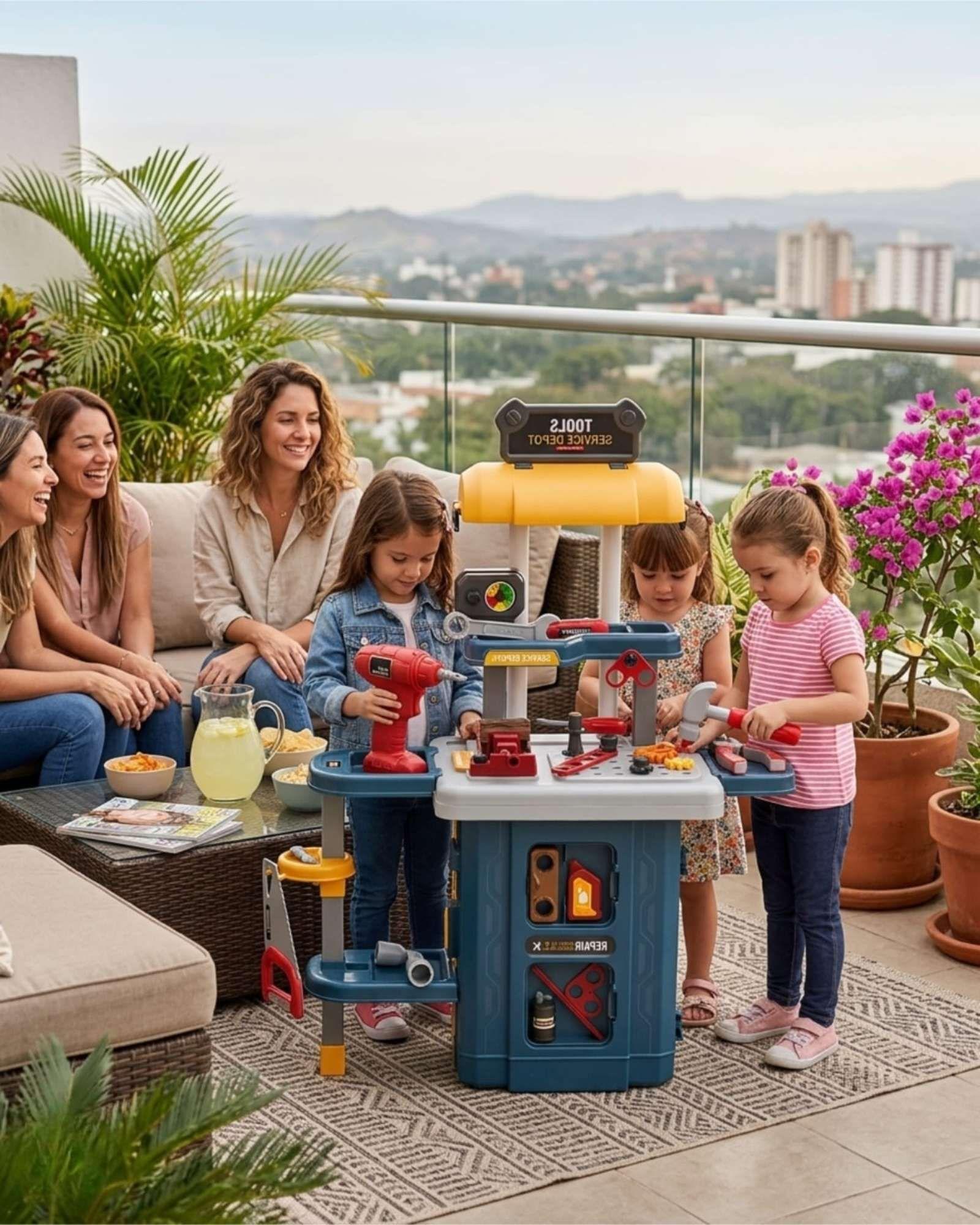 Set de Herramientas de Juguete Infantil 3 en 1 con Maleta Móvil-3