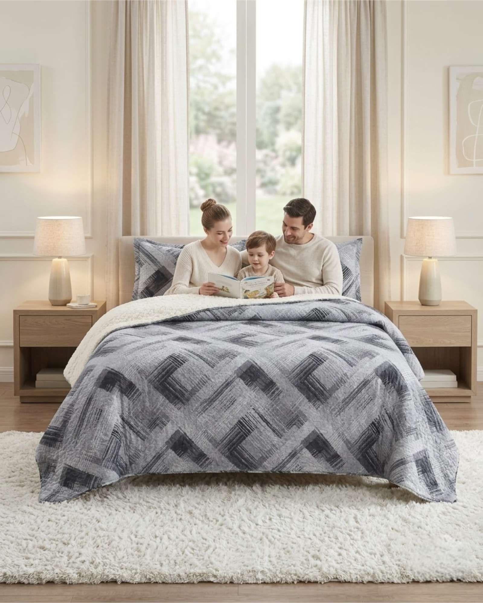Set Cubrecama Sherpa Con Sabanas Termicas 2 Plazas m2-0
