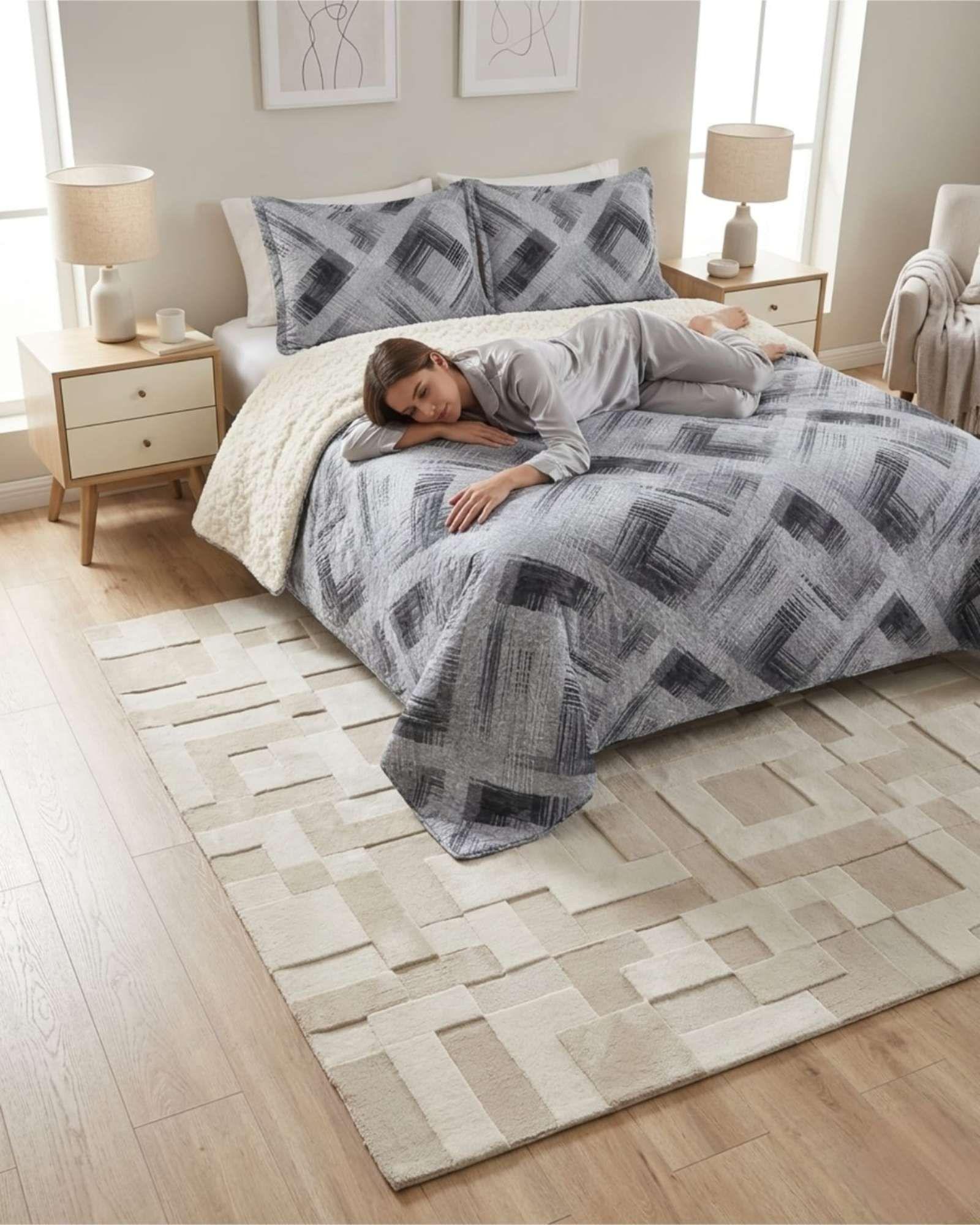Set Cubrecama Sherpa Con Sabanas Termicas 2 Plazas m2-2
