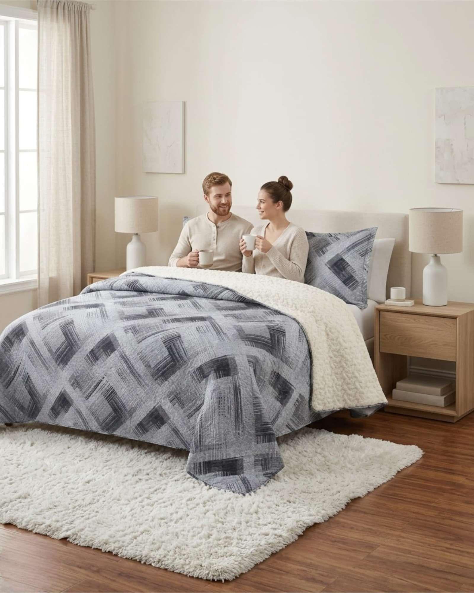 Set Cubrecama Sherpa Con Sabanas Termicas 2 Plazas m2-3