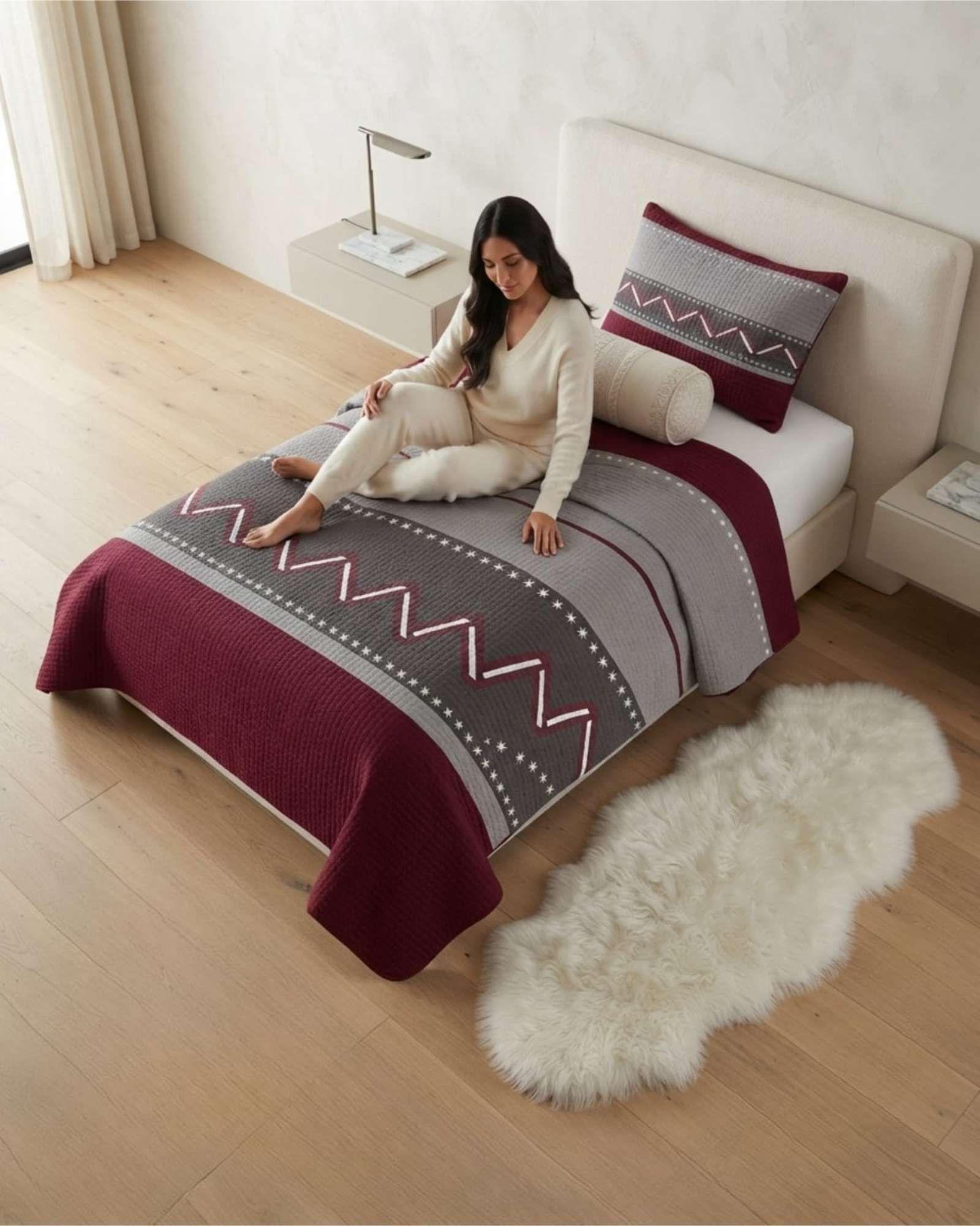 Cubrecama Quilt de Verano 1.5 Plazas Delgado + 1 Almohada 07-0