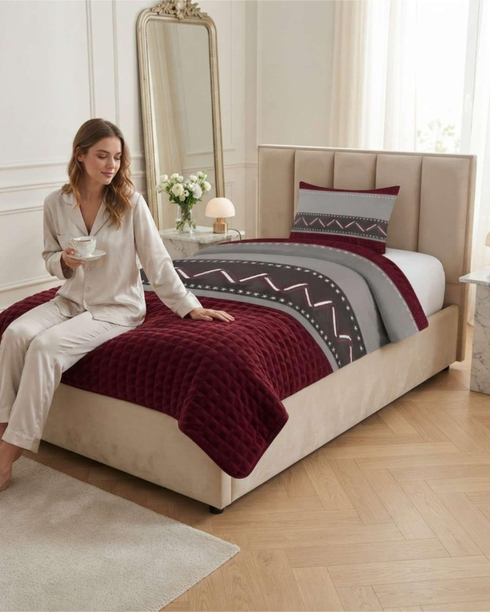 Cubrecama Quilt de Verano 1.5 Plazas Delgado + 1 Almohada 07-3