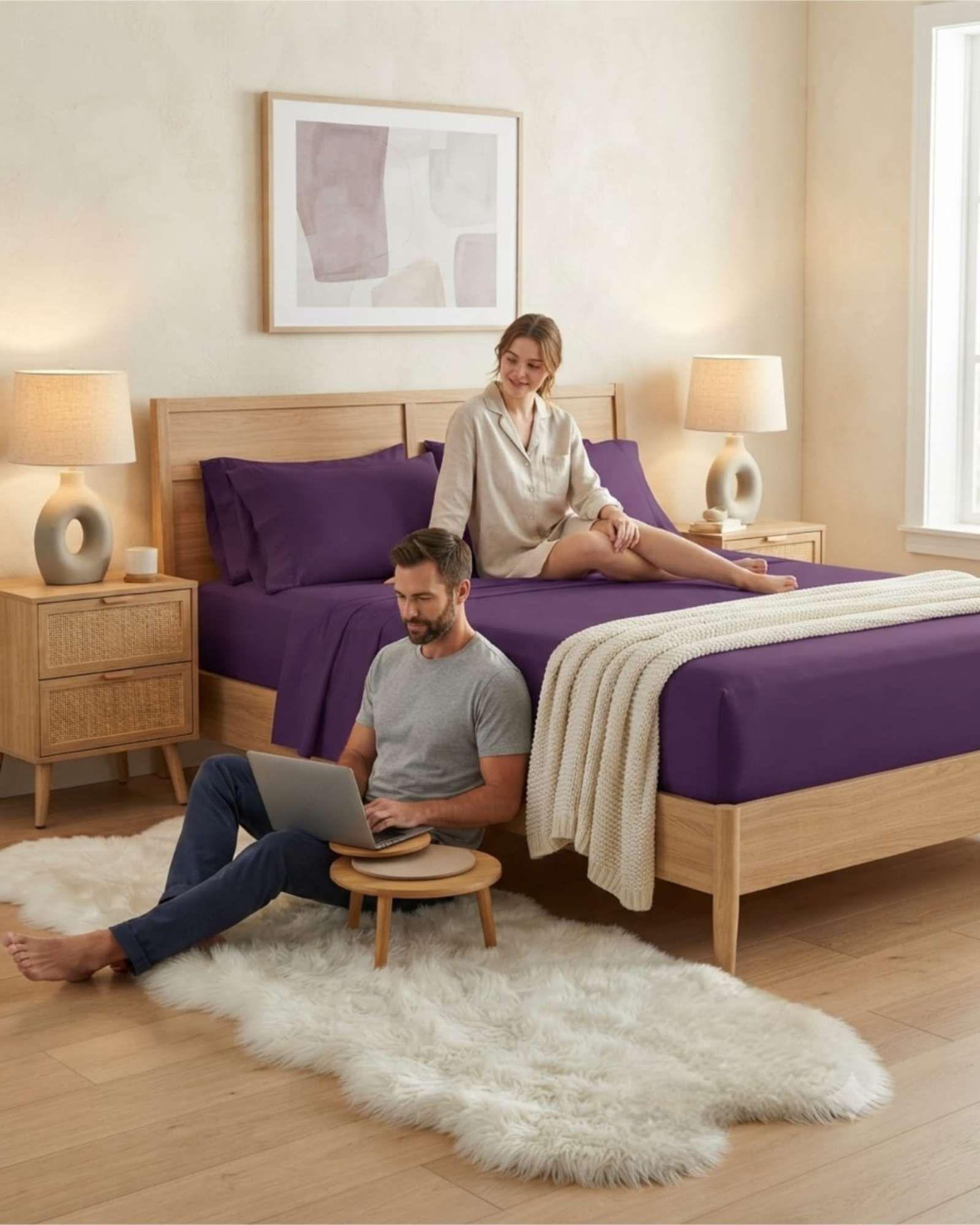 Juego De Sabanas Lisas Estilo Elegante Y Moderno King m3-2